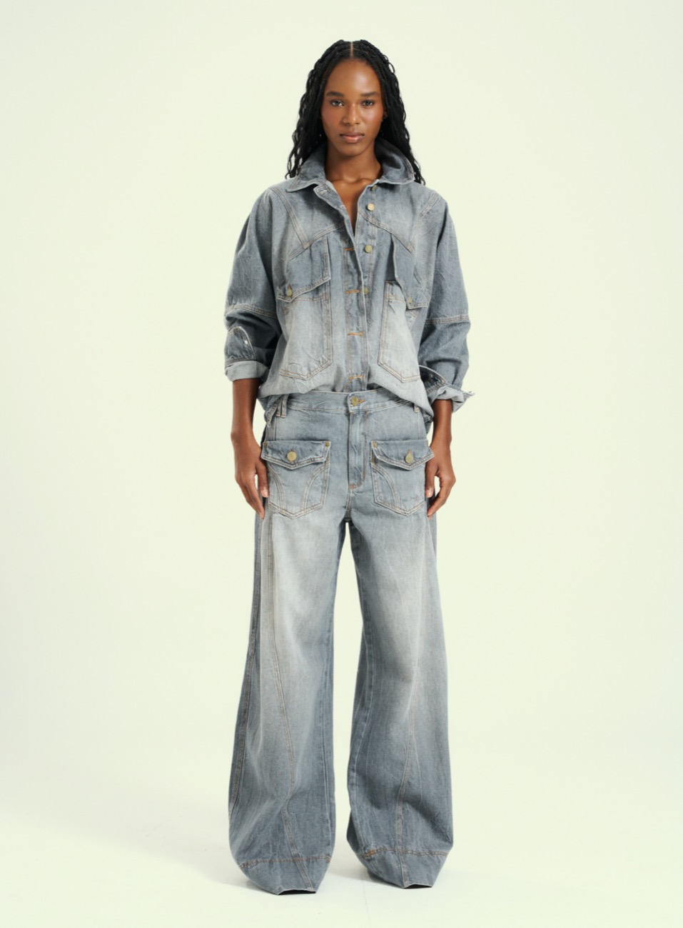 CAMISA JEANS G INDIGO CINZA
