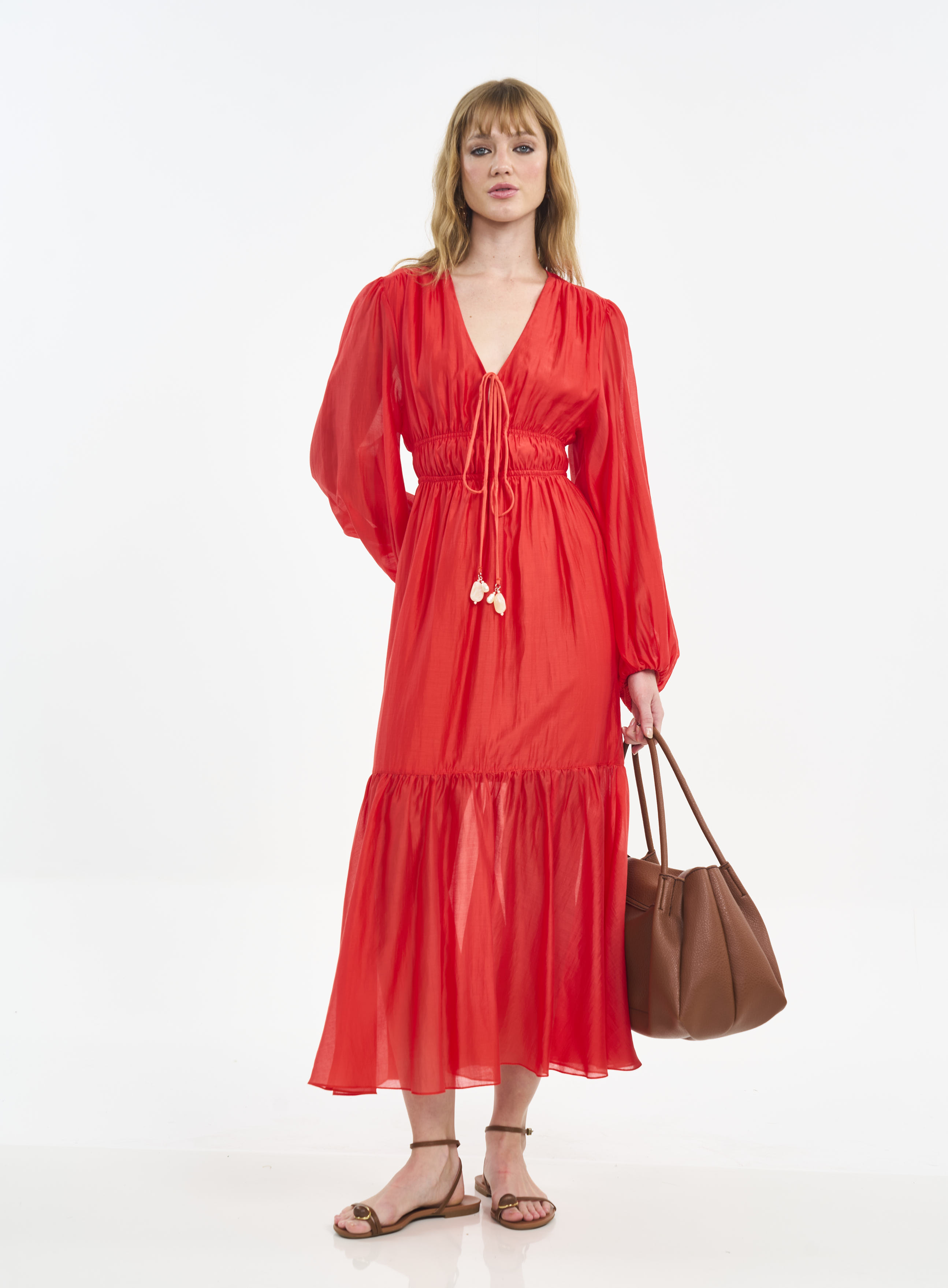VESTIDO COLCCI P LARANJA UCELLO