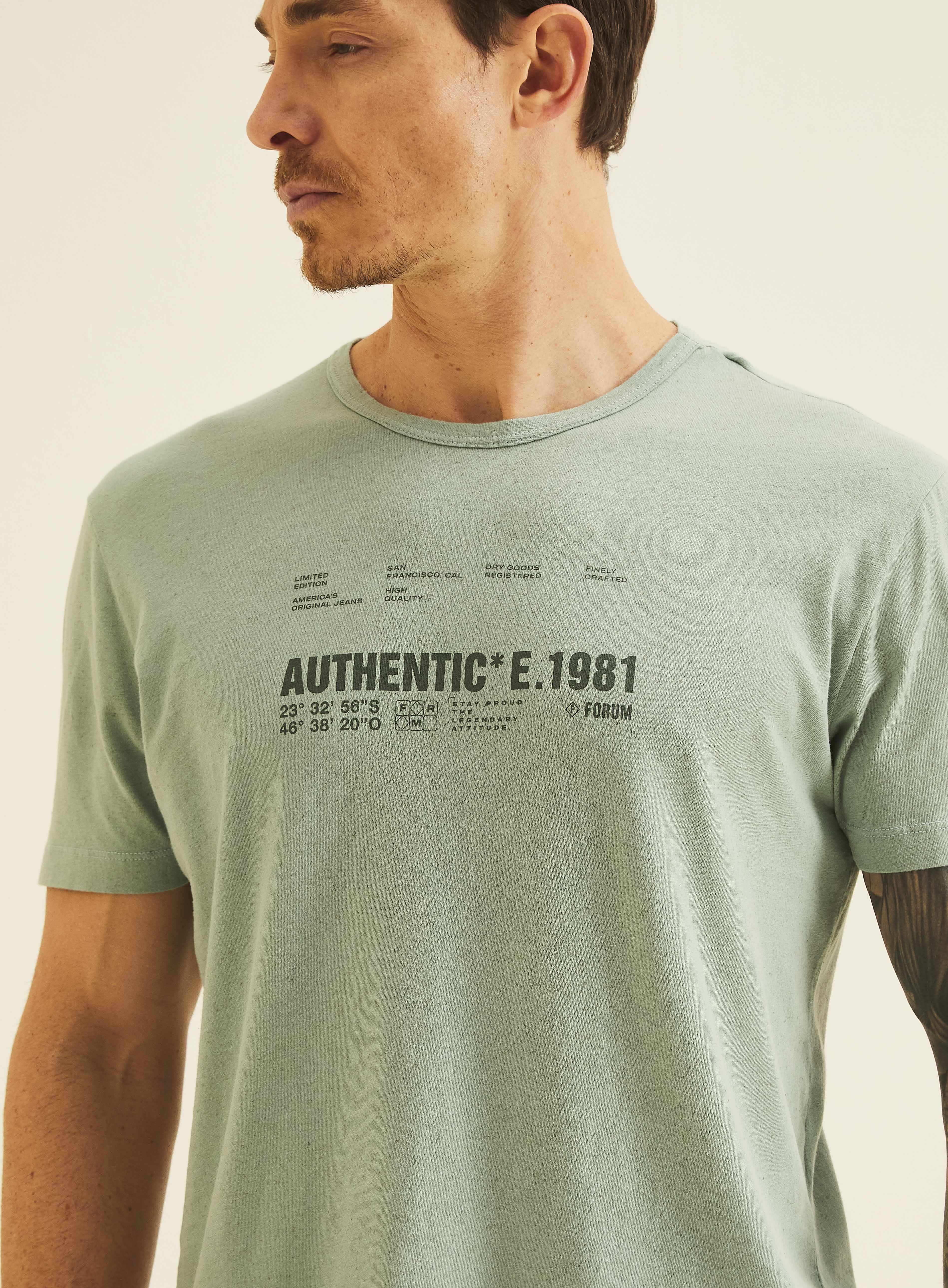 CAMISETA LINHO G VERDE