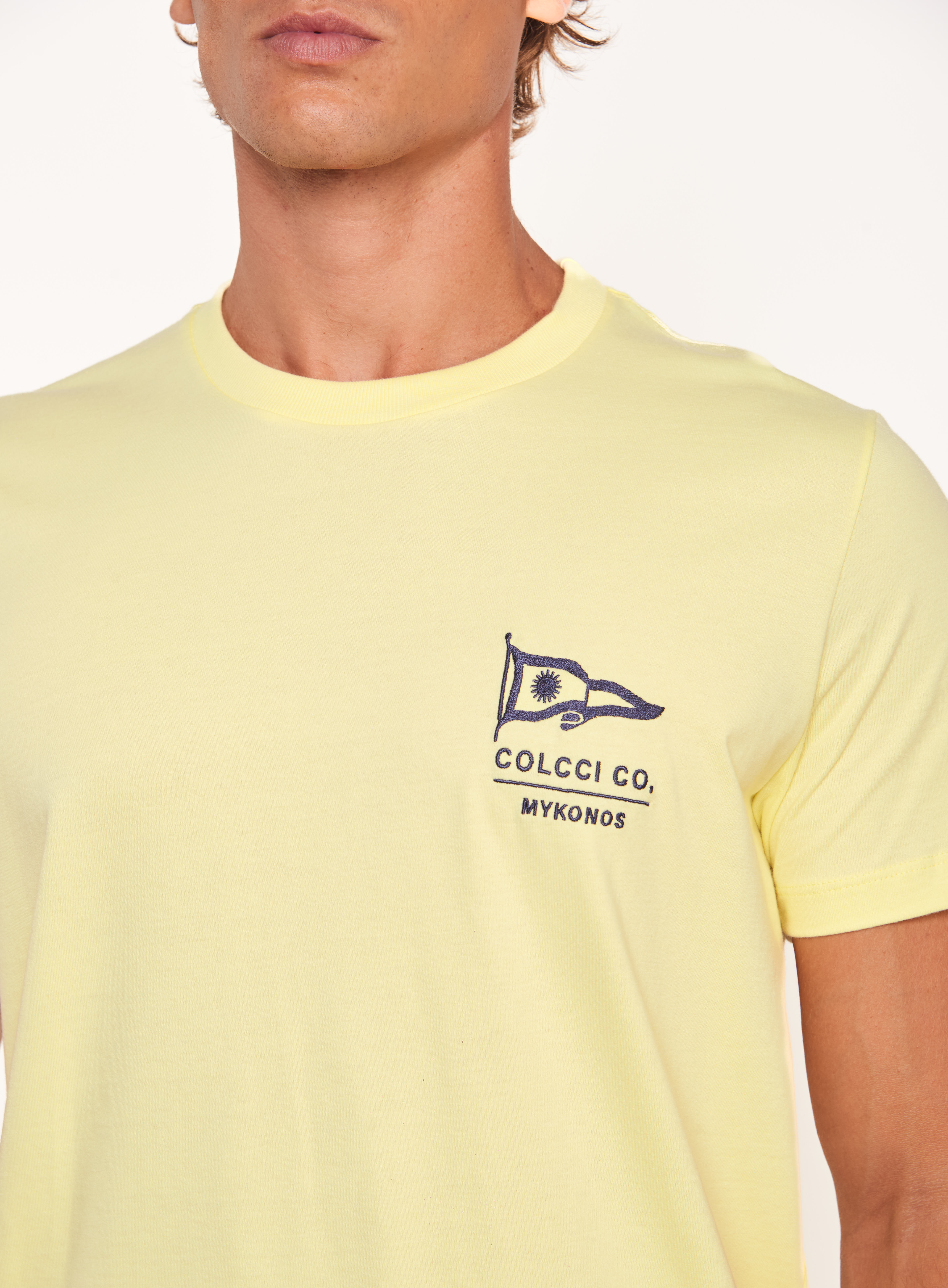 CAMISETA BORDADA G AMARELO SOLE
