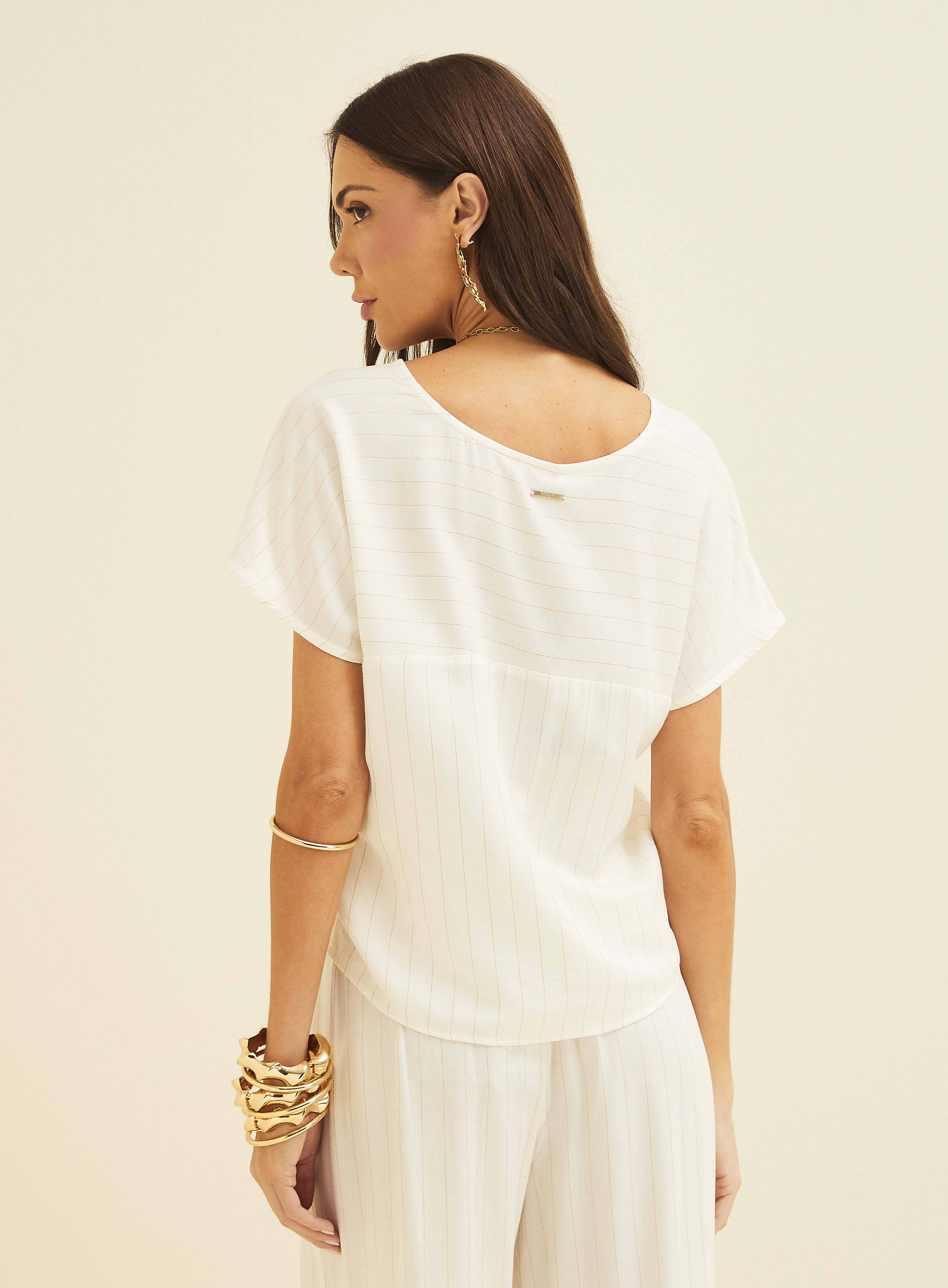 BLUSA LISTRADA METALIZADA M LISTRADO