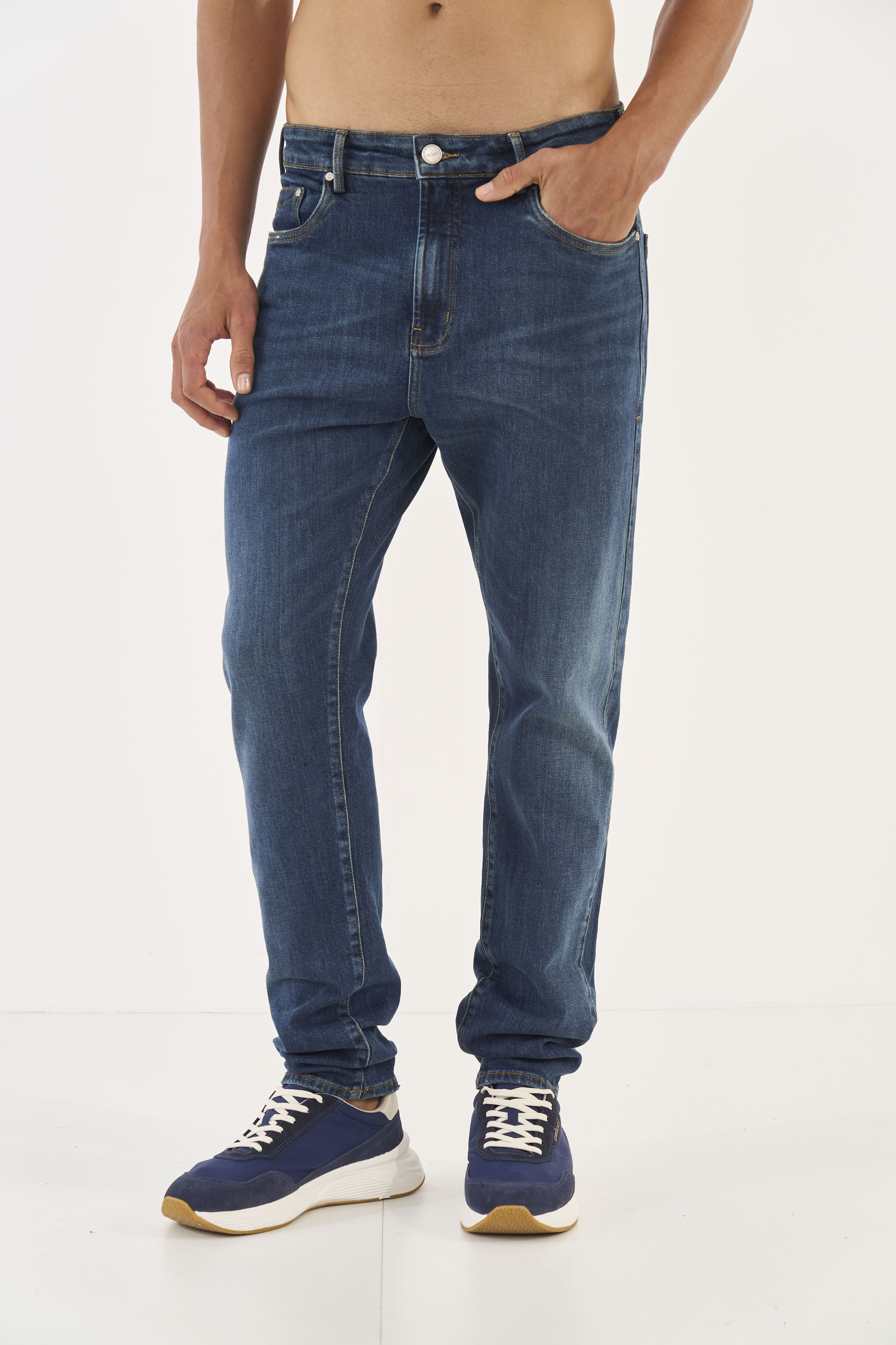 CALÇA JEANS ITALO SLIM 40 INDIGO