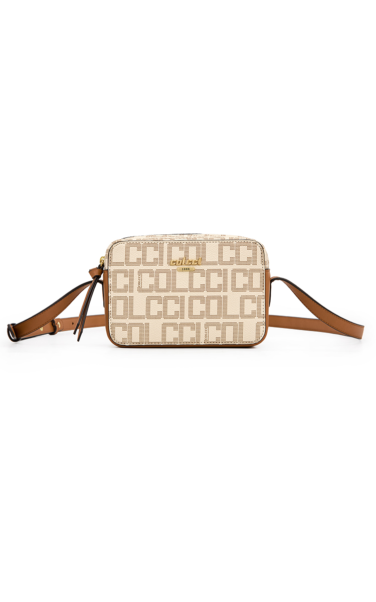 BOLSA COLCCI FEM CAMERA MONOGRAMA U CARAMELO