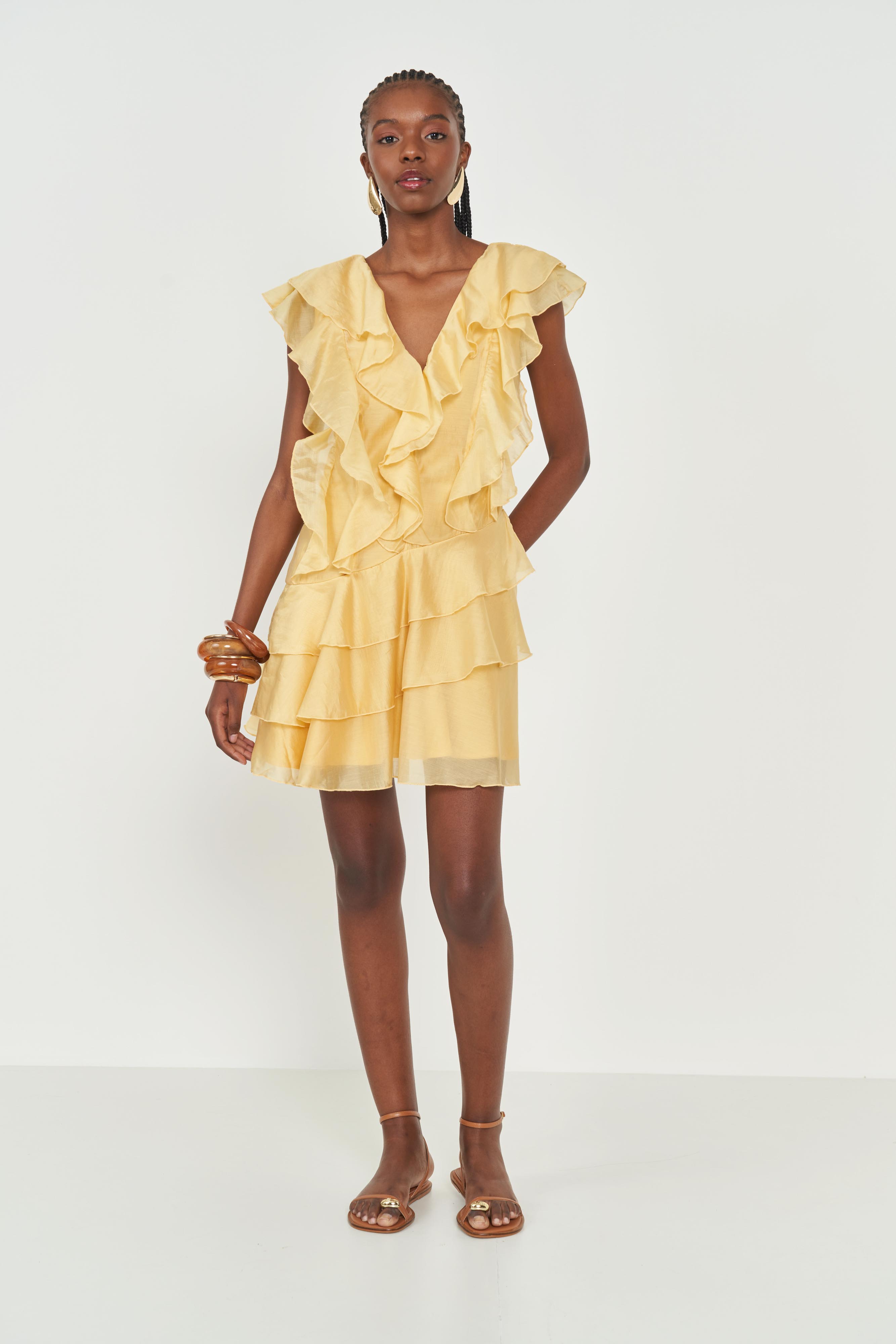 VESTIDO COLCCI PP BEGE BRISTOL