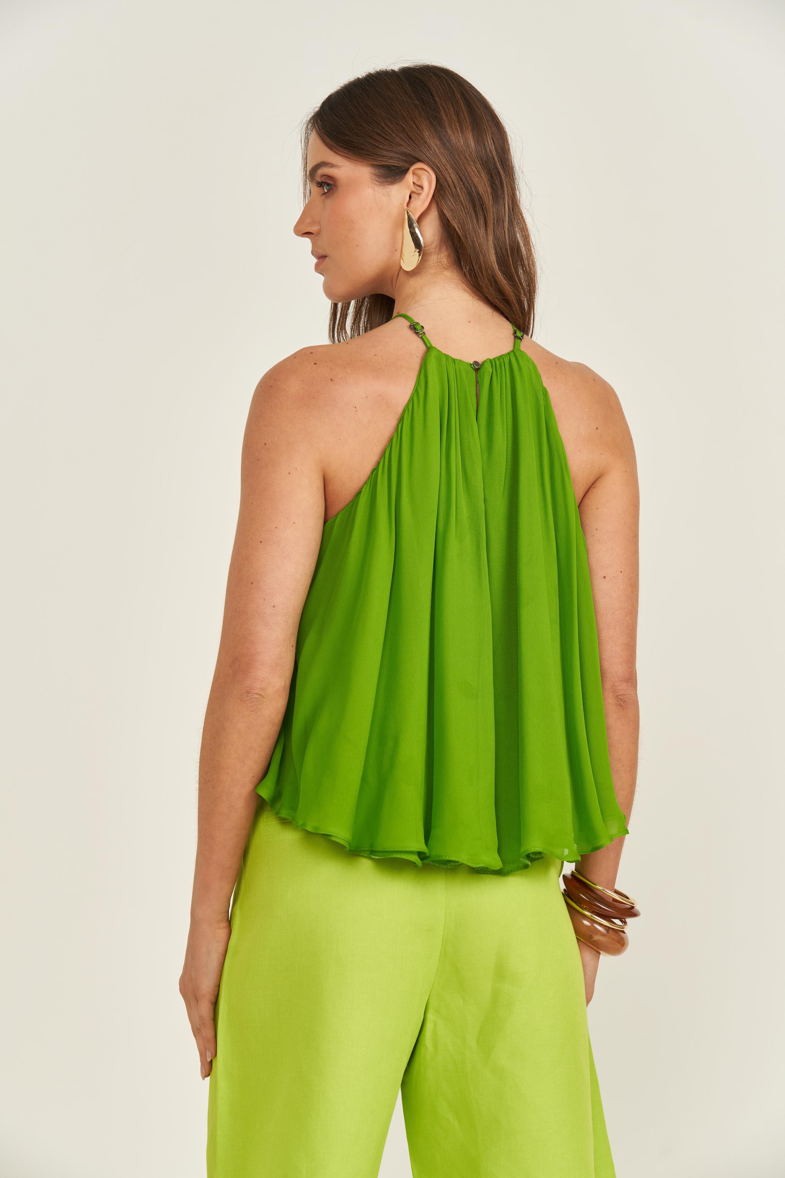 BLUSA COLCCI G VERDE TIRIVA