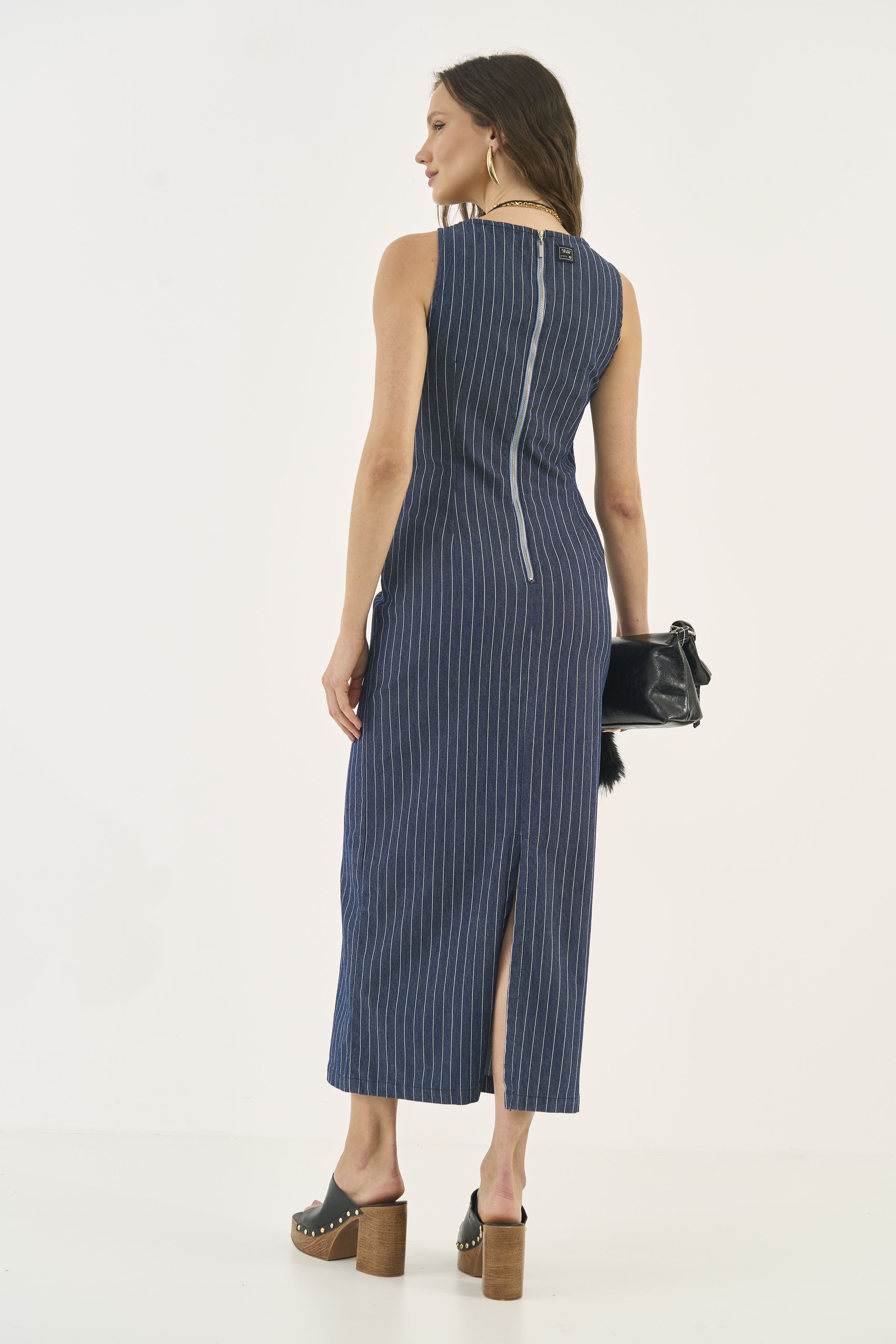 VESTIDO JEANS LISTRADO P LISTRADO