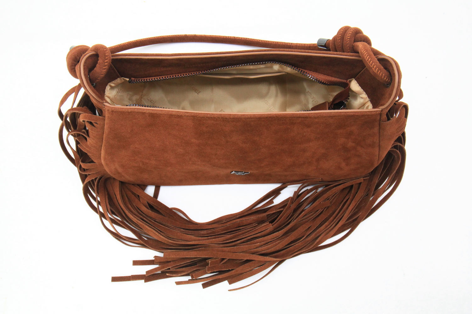 BOLSA COLCCI FEM SHOULDER  FRANJA U CARAMELO