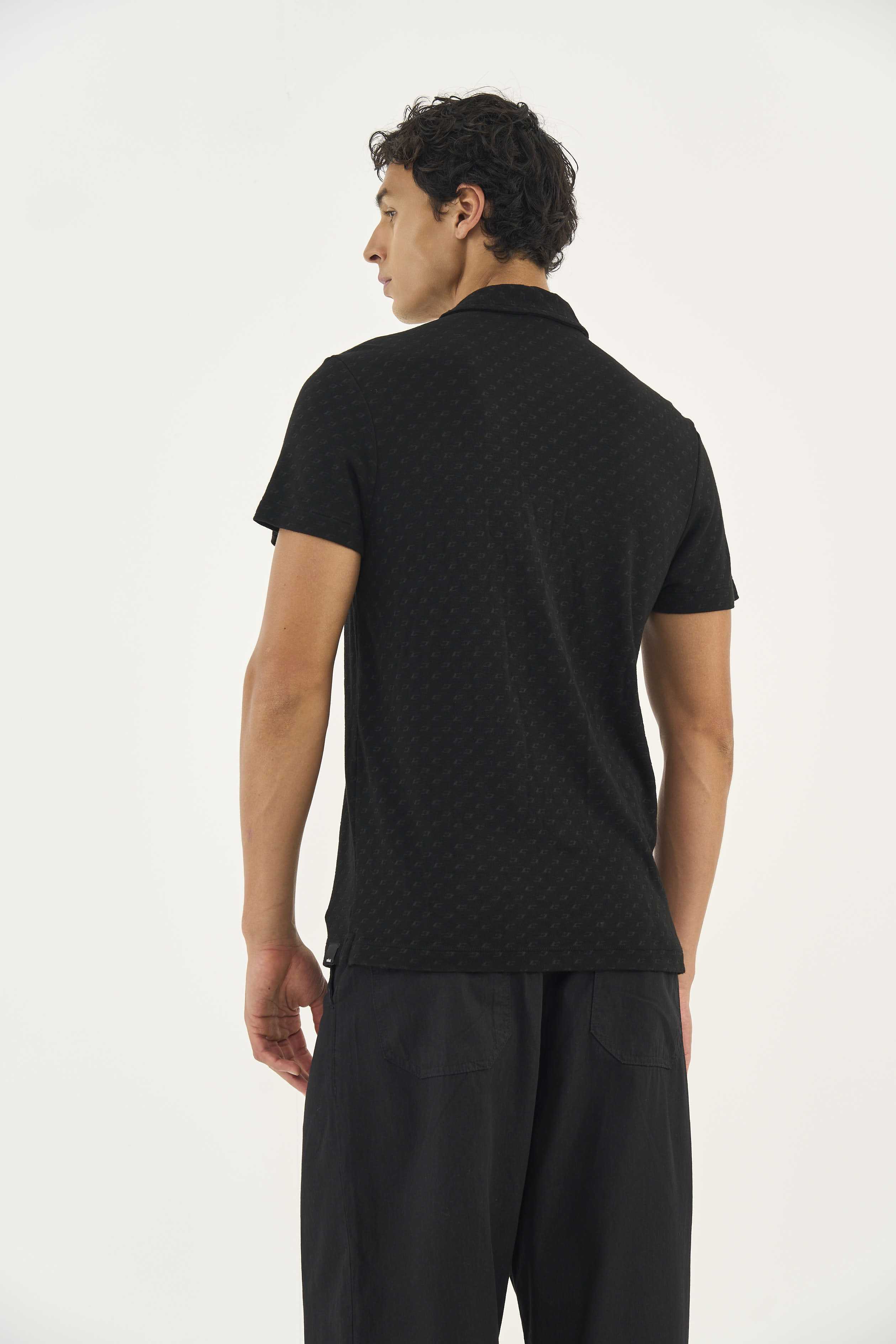 POLO JACQUARD GG PRETO