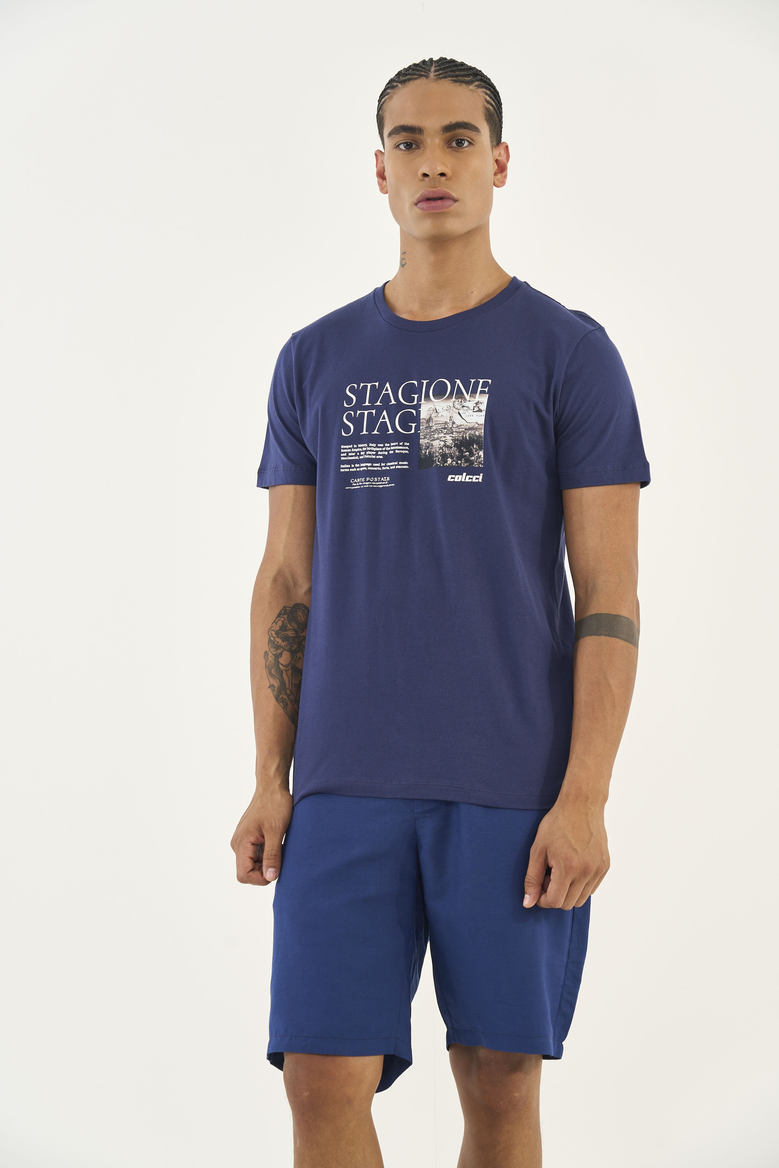 CAMISETA COLCCI G AZUL CASHMERE
