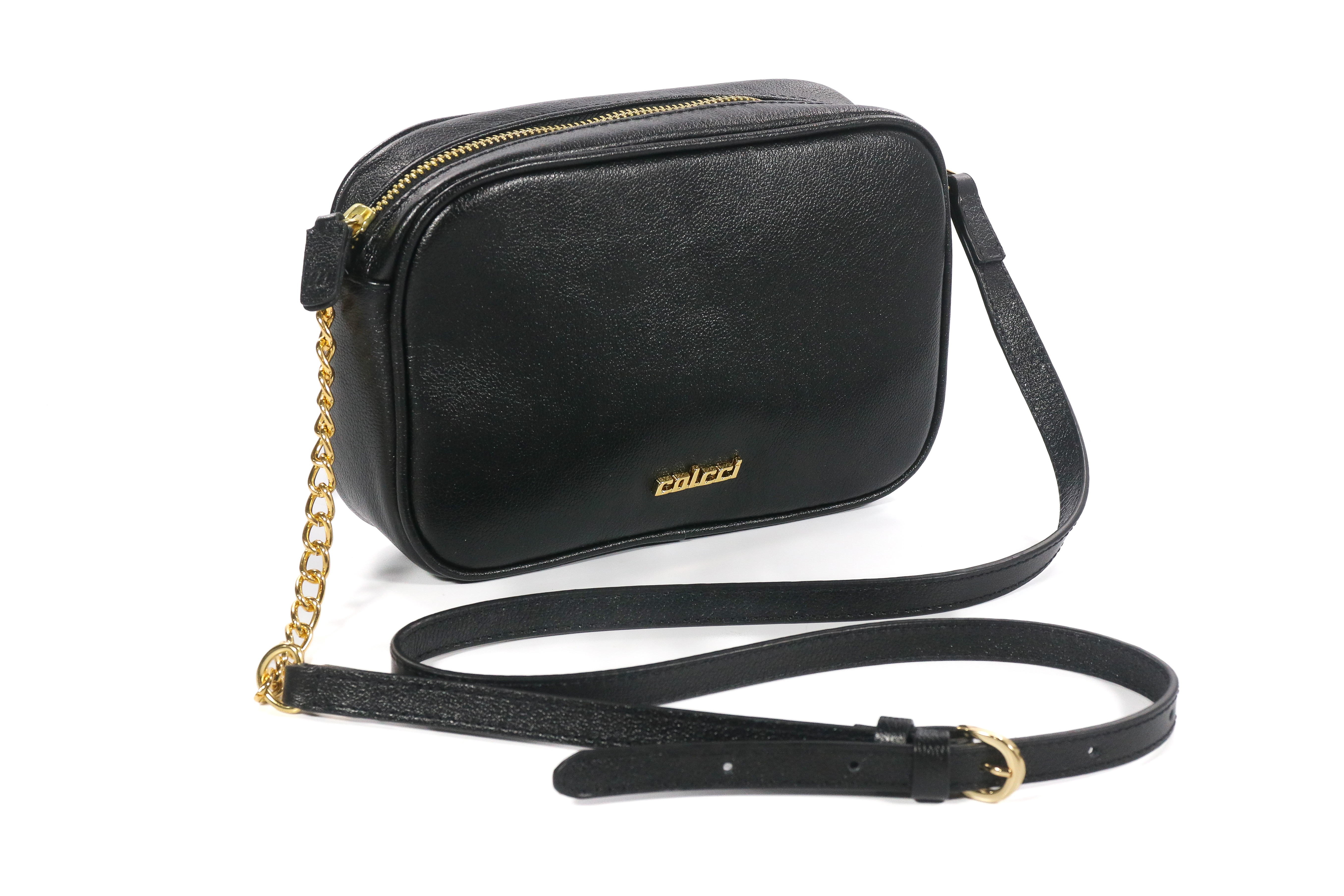 BOLSA  COLCCI CAMERA BAG COURO U PRETO