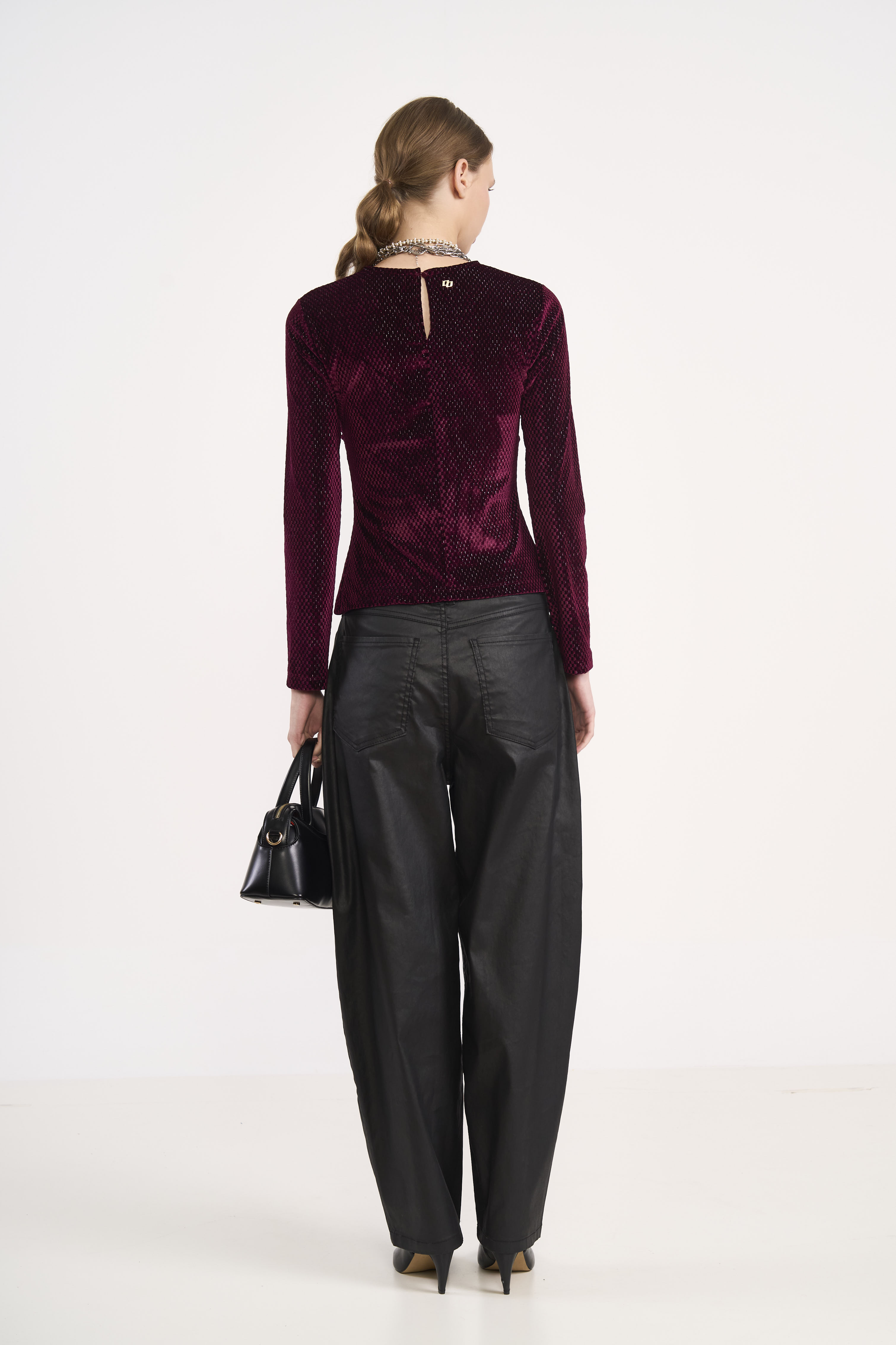 BLUSA VELUDO METALIZADO PP BORDO BLOODSTON
