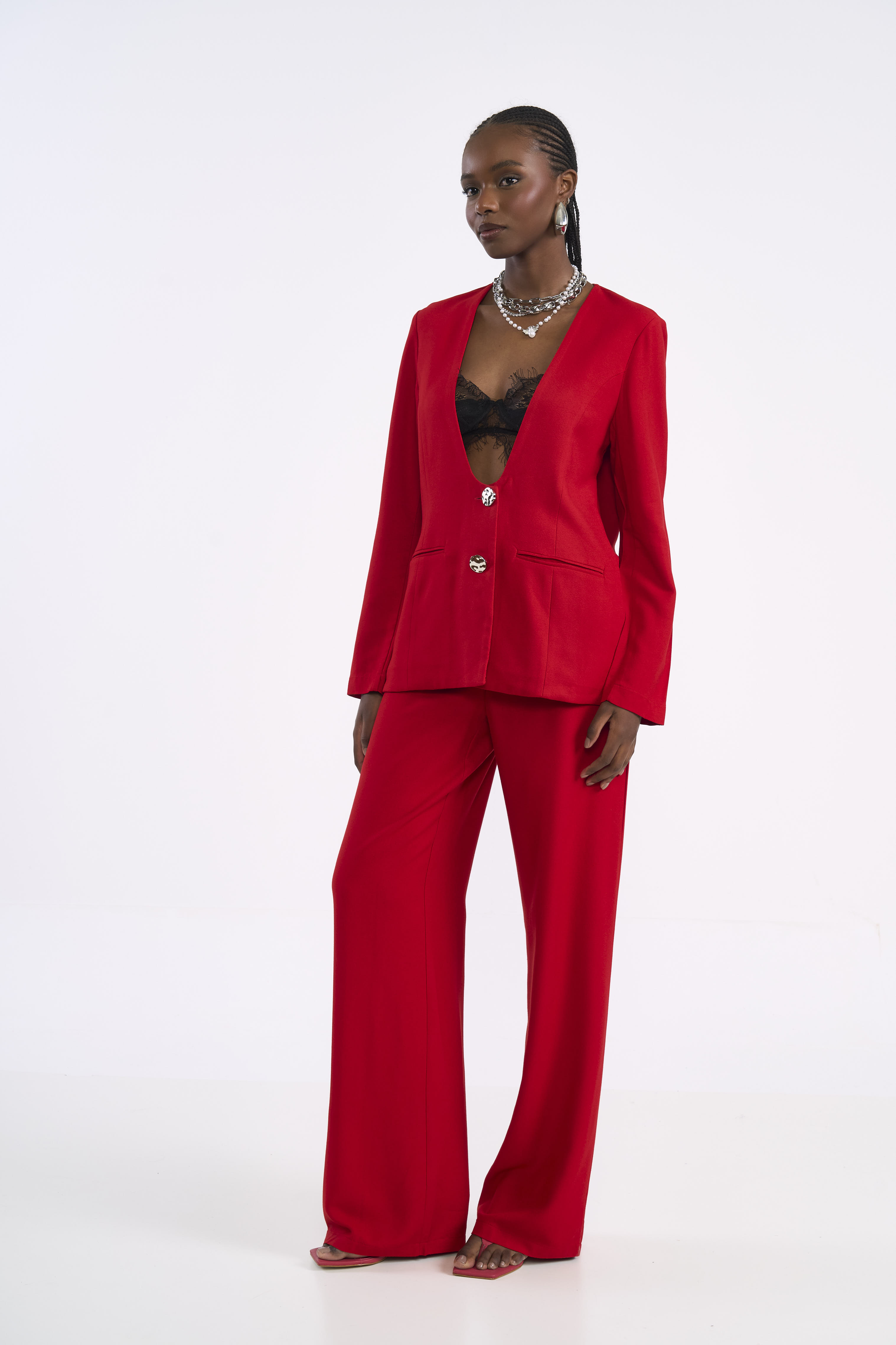CALÇA COLCCI G VERMELHO SPARKLY