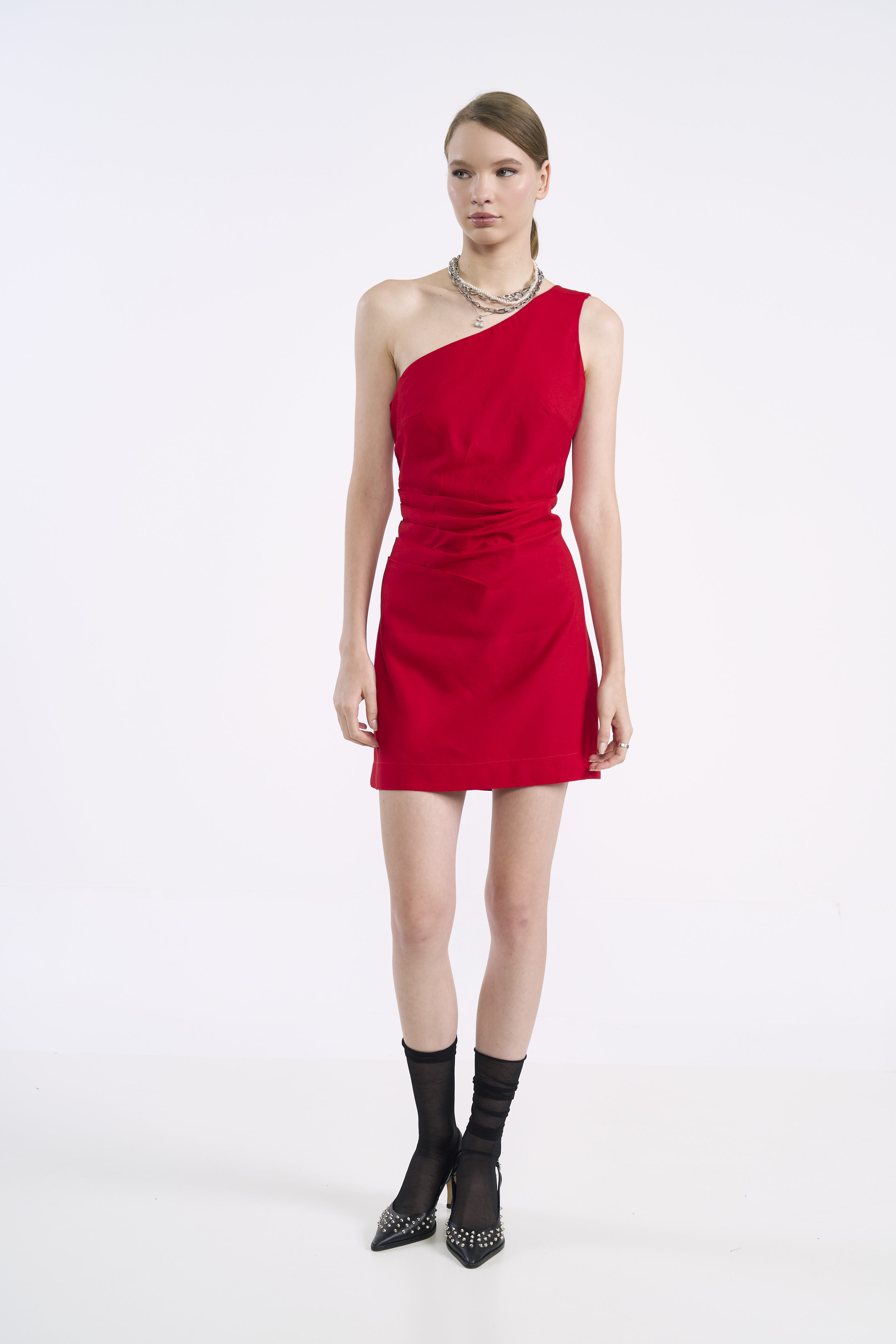 VESTIDO LINHO G VERMELHO SPARKLY