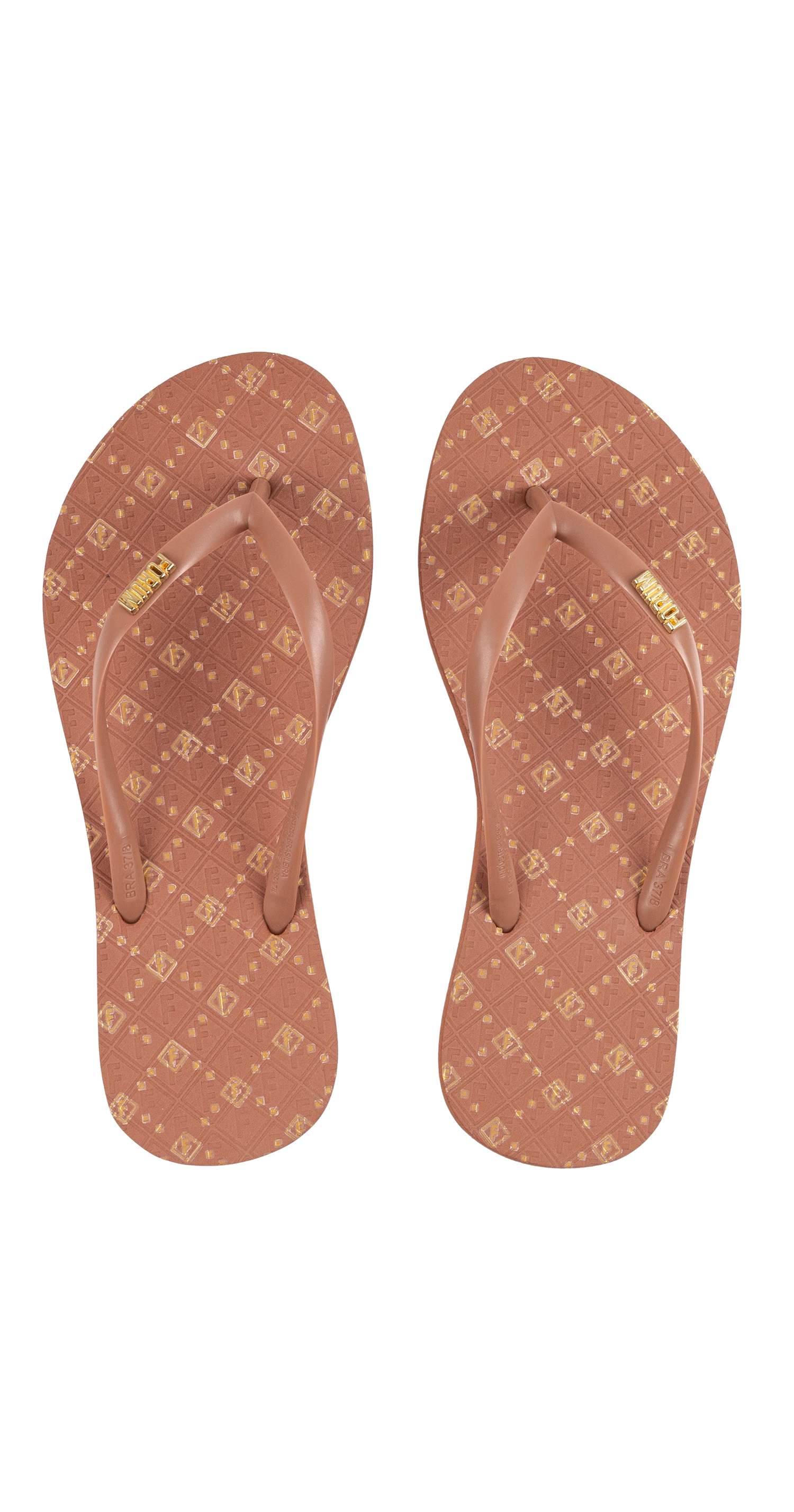 CHINELO FEM FORUM MONOGRAMA 35-36 MARROM ANIS