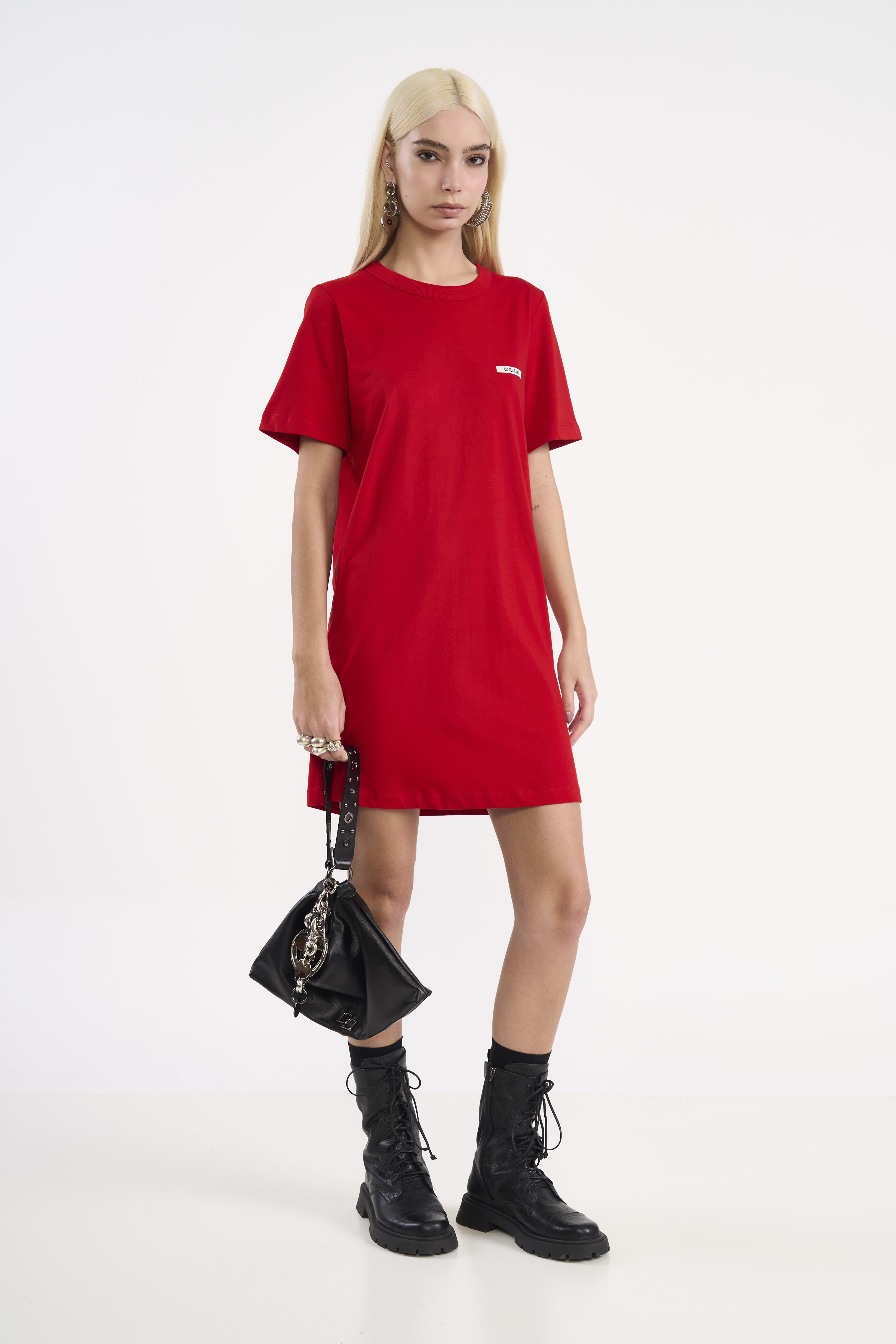 VESTIDO COLCCI JEANS G VERMELHO SPARKLY