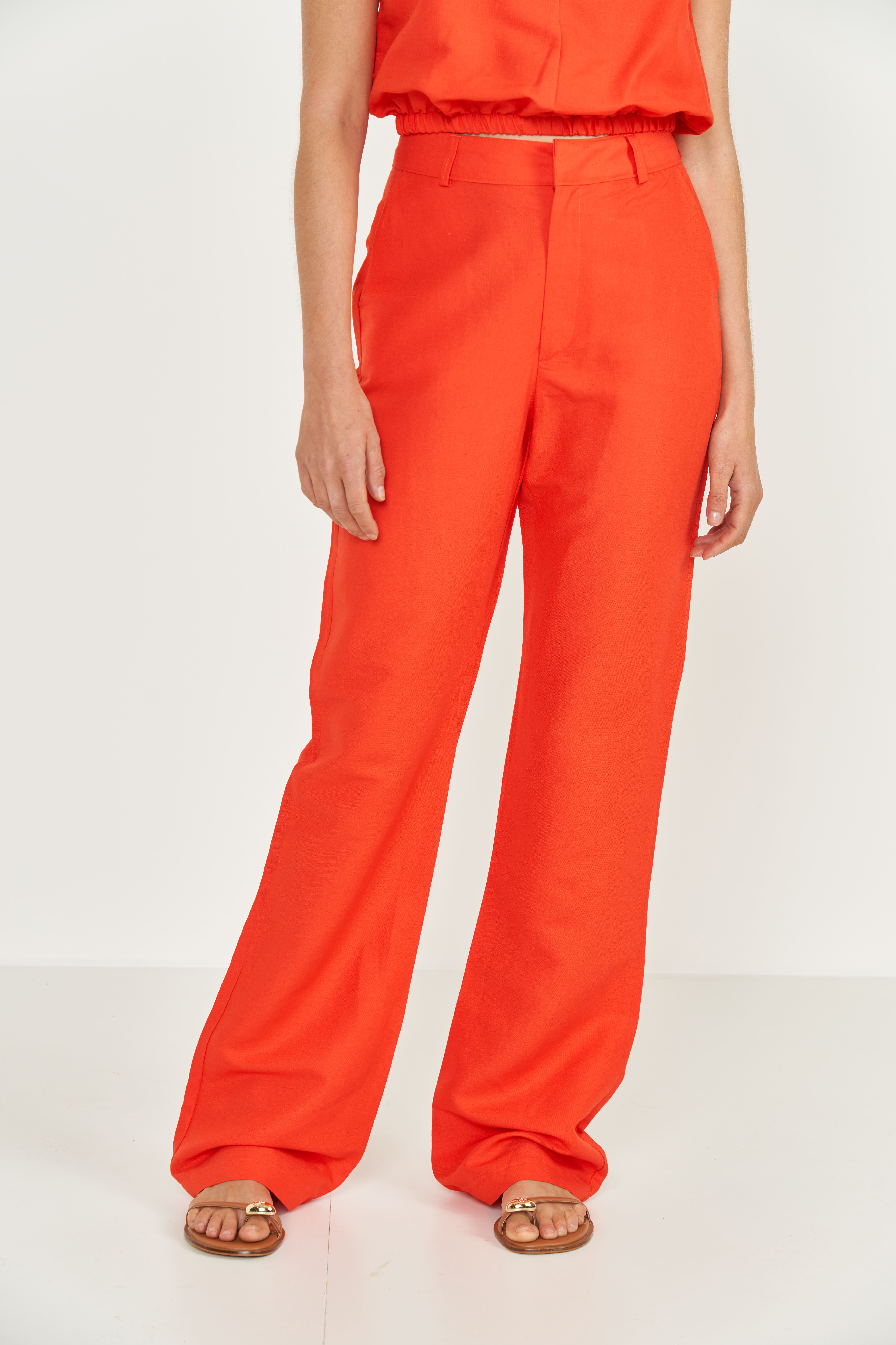 CALÇA LINHO G VERMELHO NIVES
