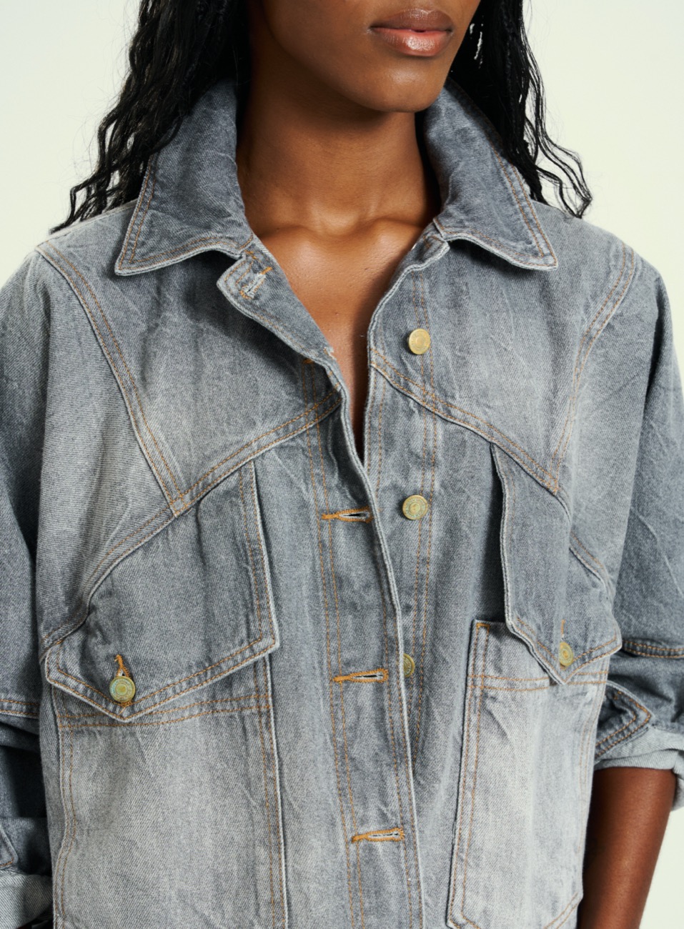 CAMISA JEANS G INDIGO CINZA