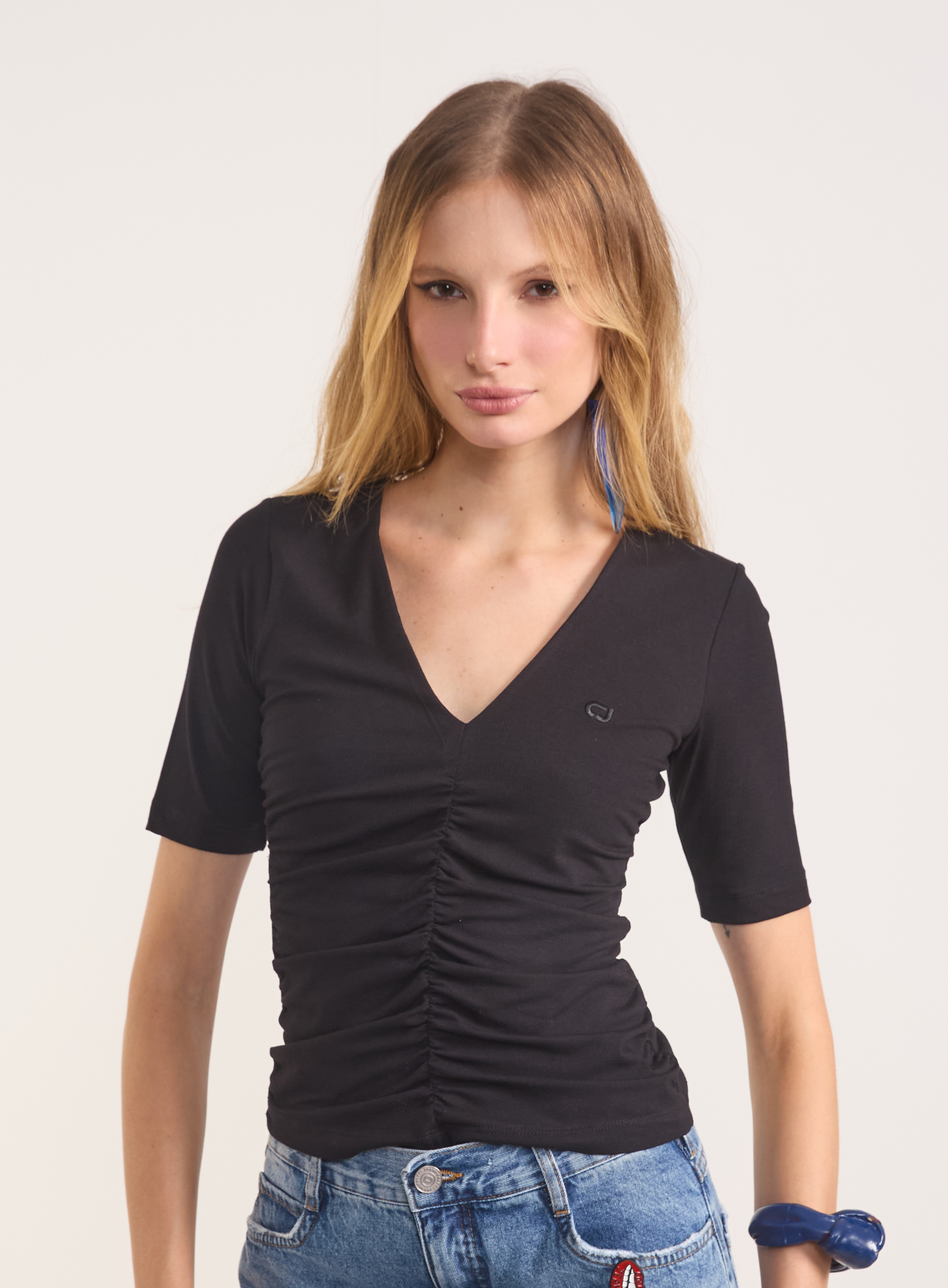 BLUSA COLCCI JEANS M PRETO