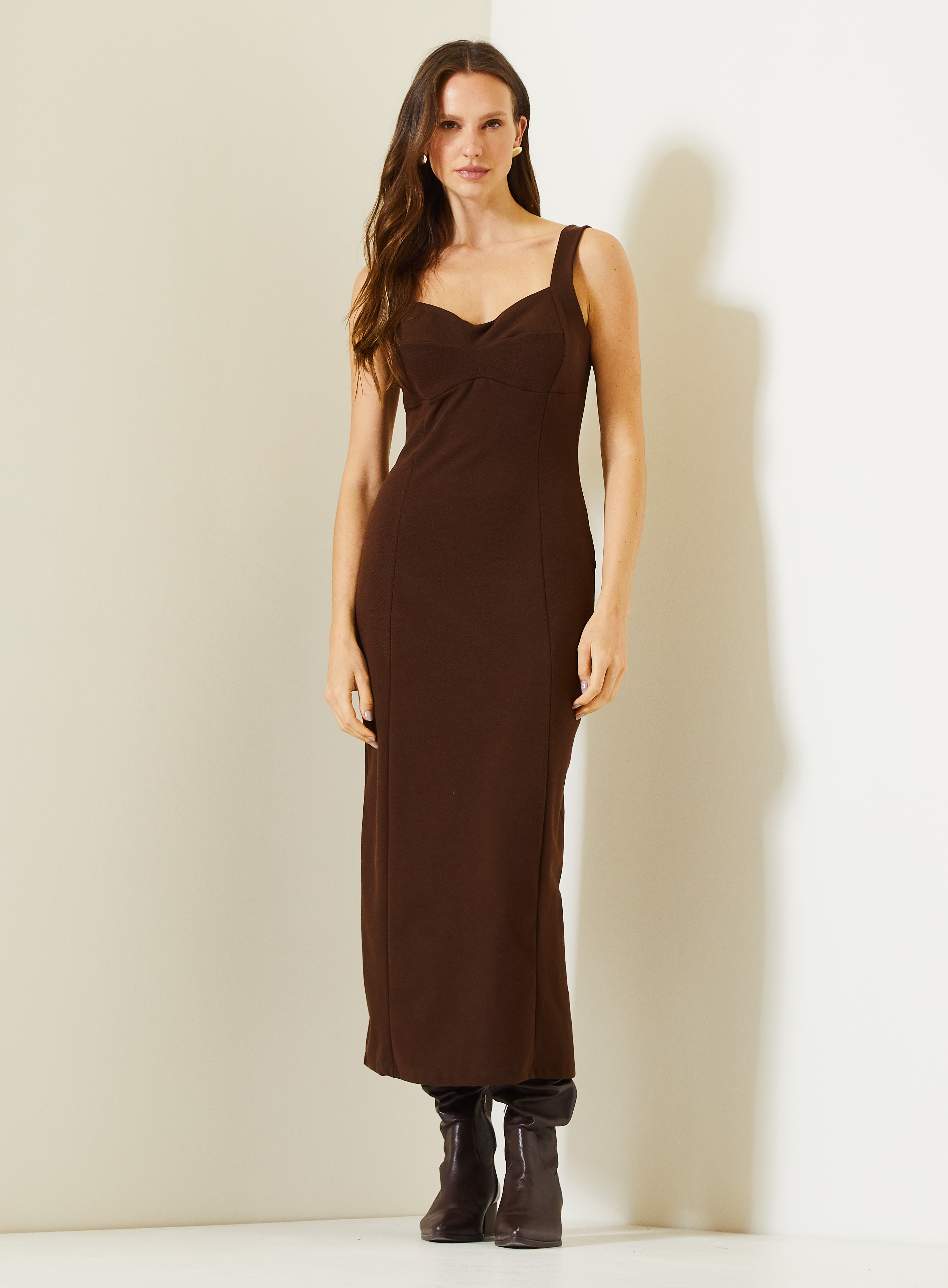 VESTIDO TRITON G MARROM NOBUCK