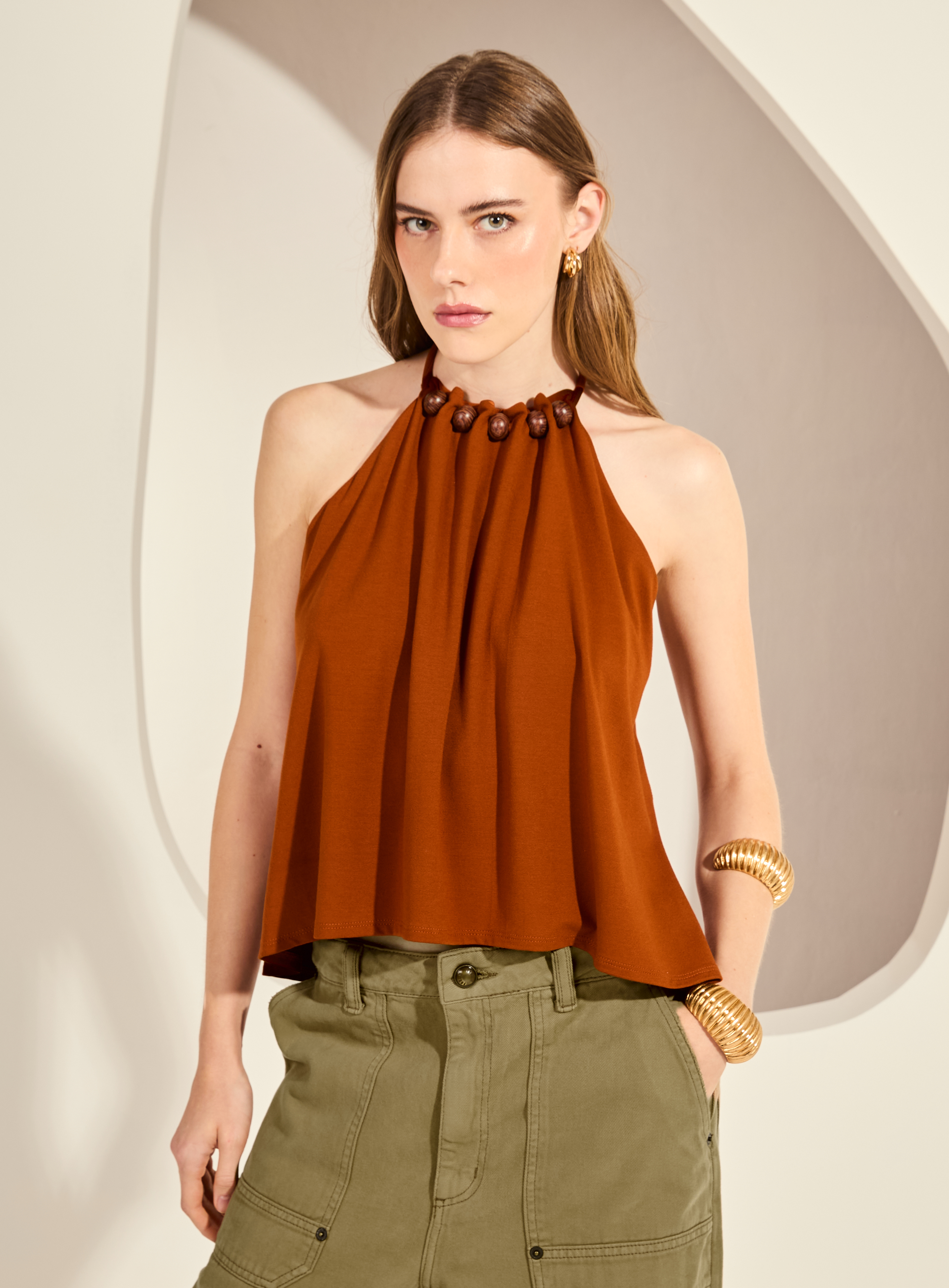 BLUSA FORUM G MARROM ZEUS
