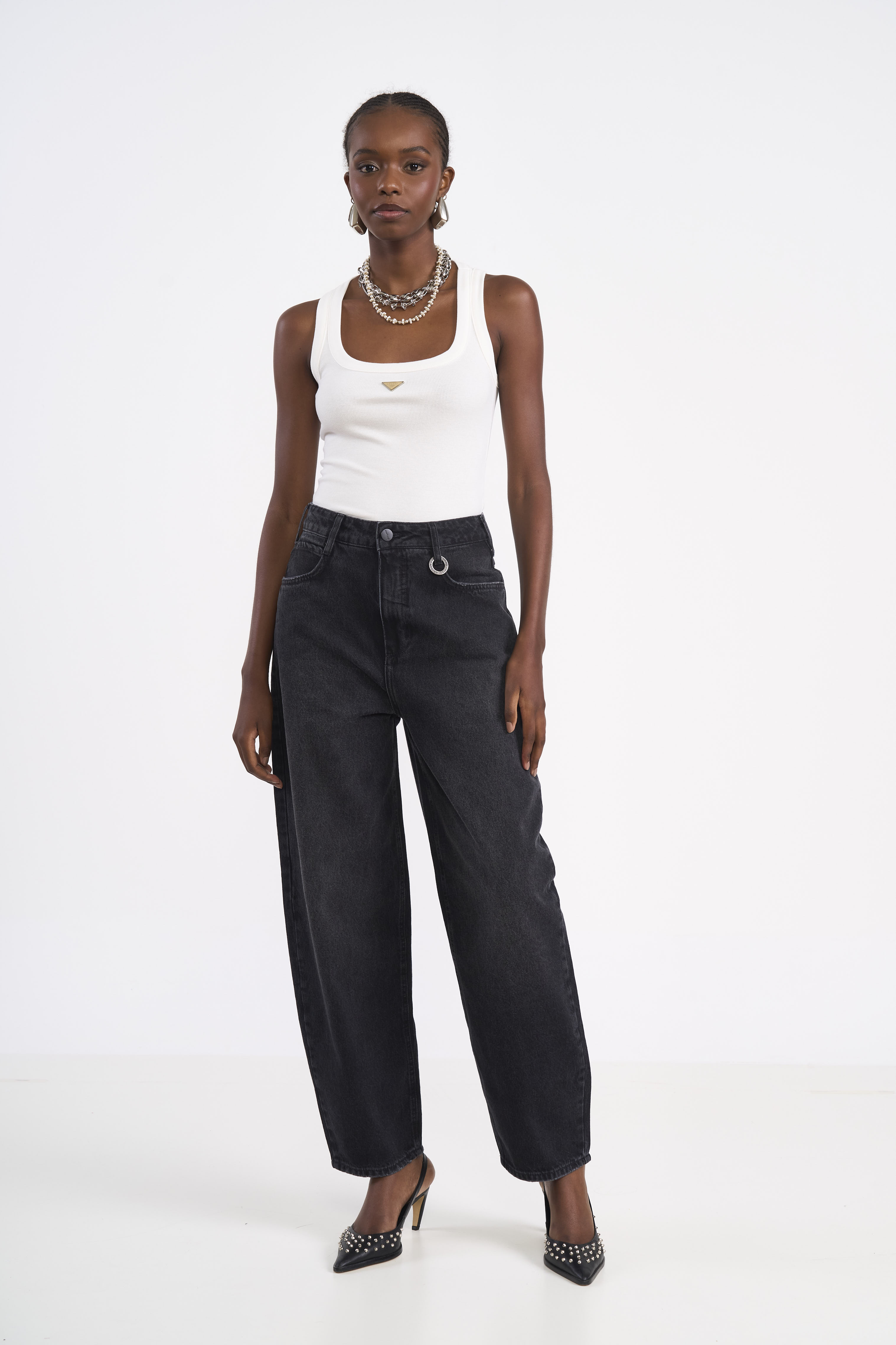 CALÇA JEANS JOANA BARRIL 34 IND.PRETO