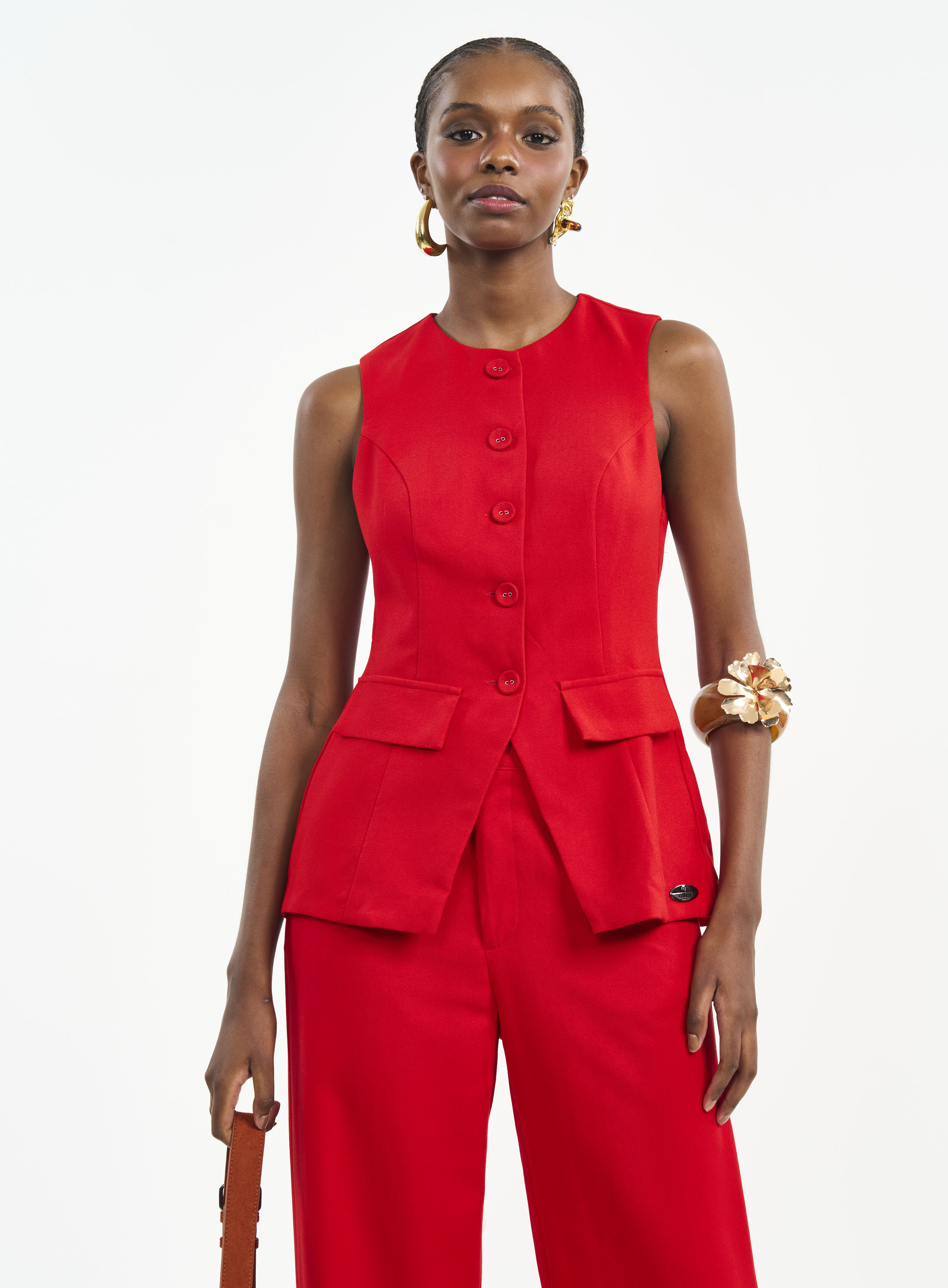 BLUSA COLCCI P VERMELHO SPARKL