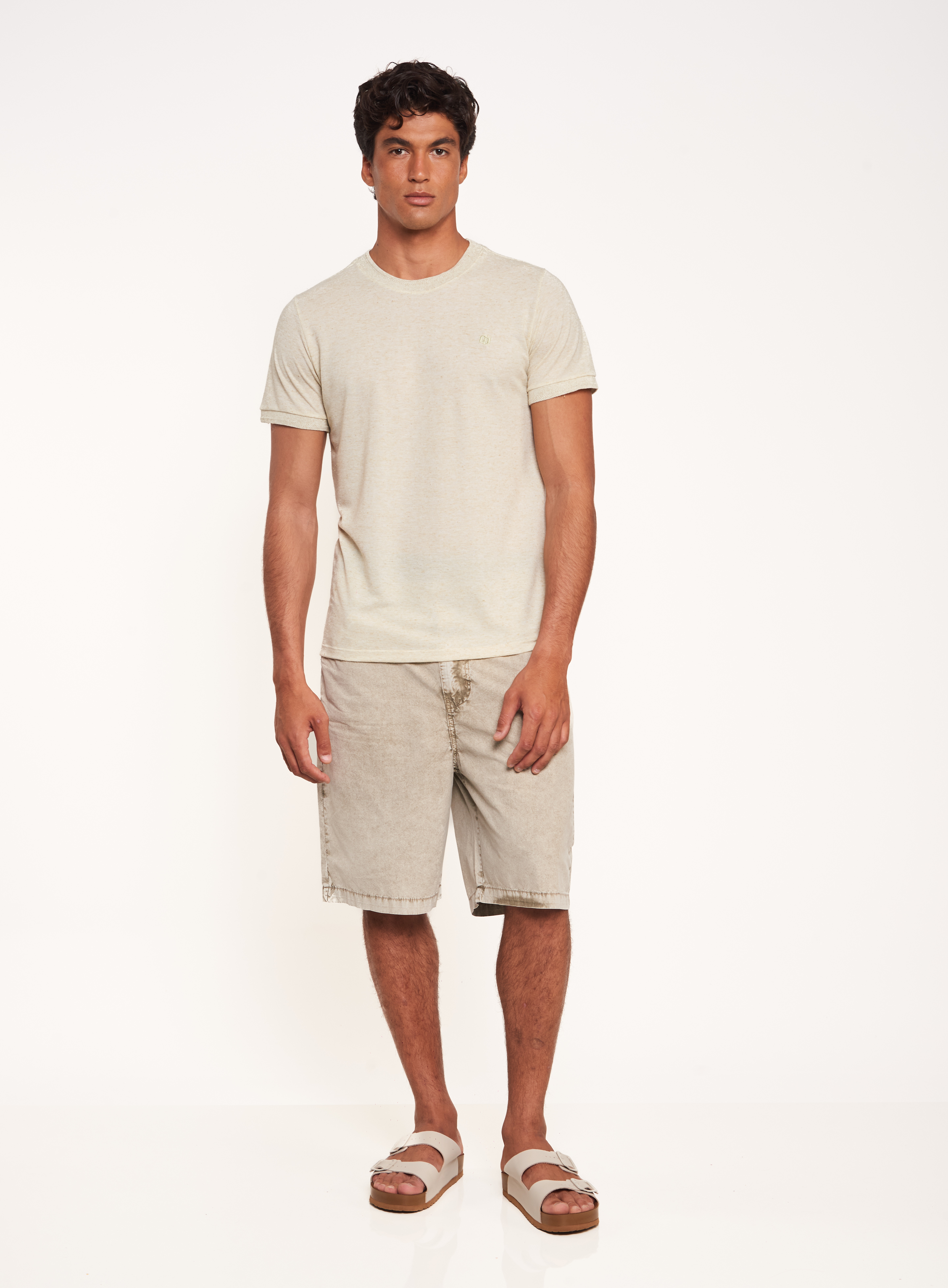 CAMISETA LINHO G BEGE ARUNA