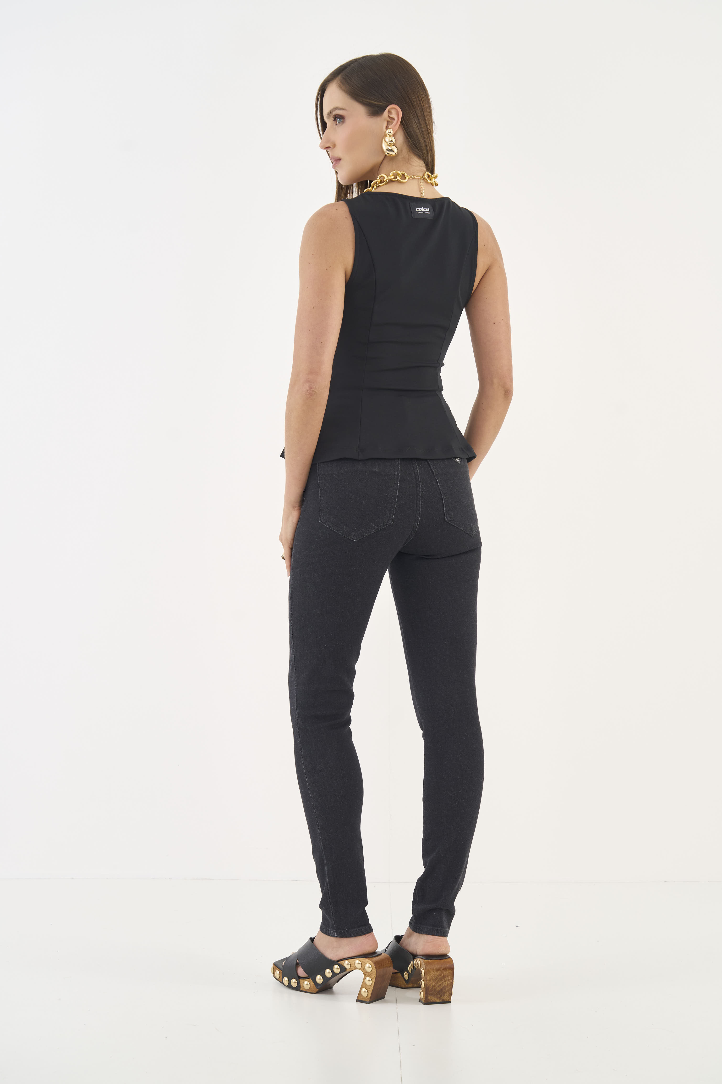 CALÇA JEANS KAREN 42 IND.PRETO
