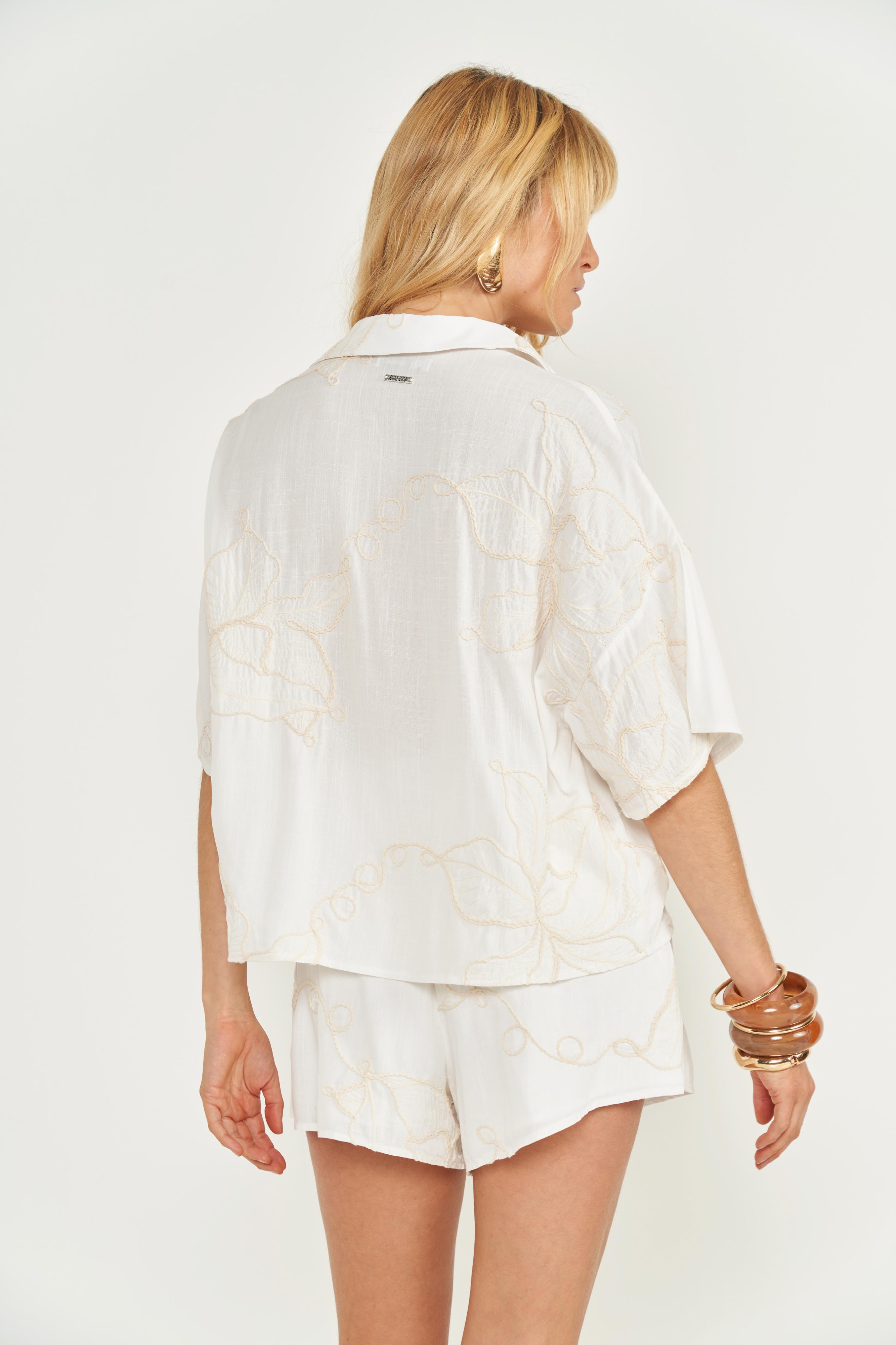 CAMISA BORDADA G OFF SHELL