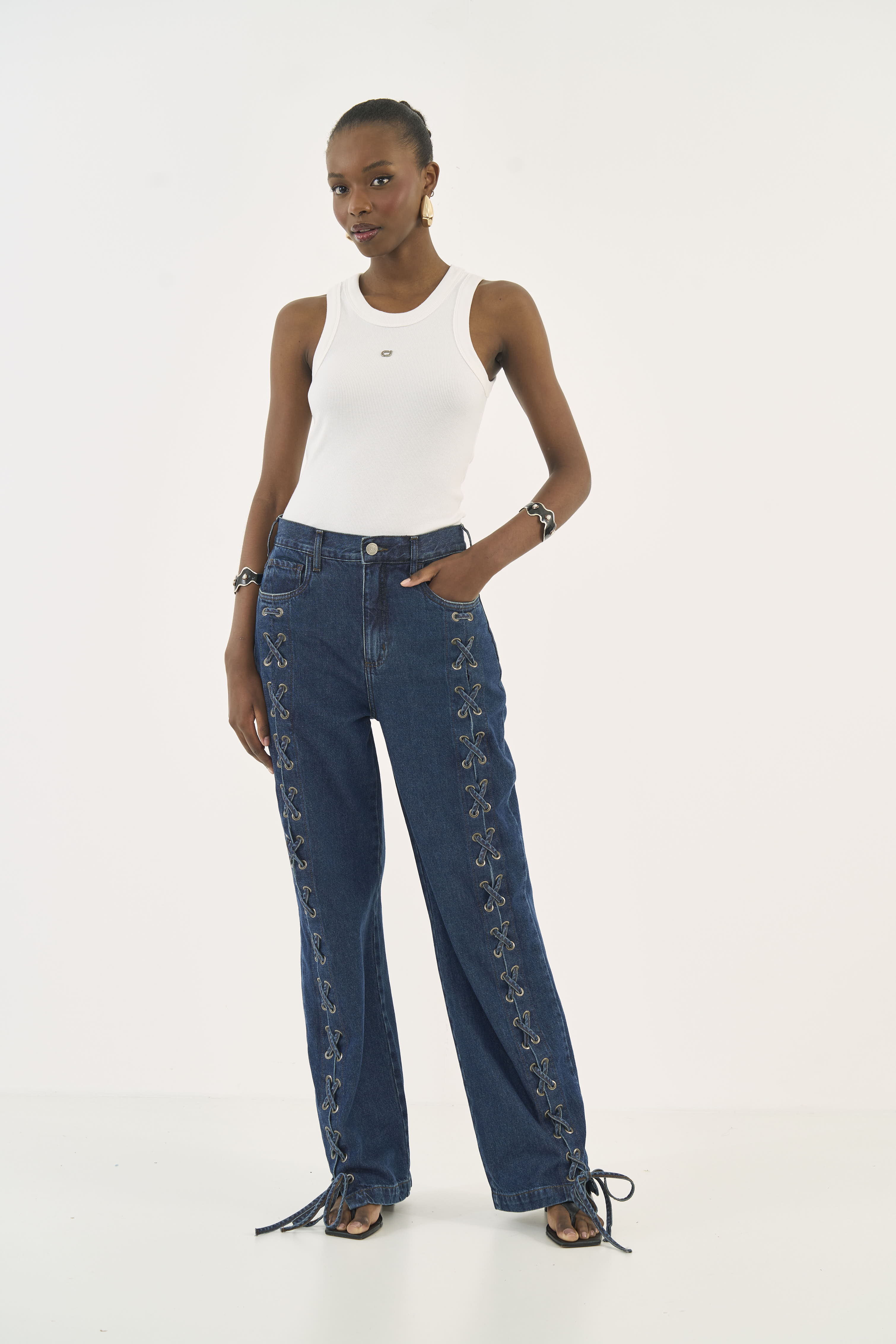 CALÇA JEANS BARCELONA 38 INDIGO