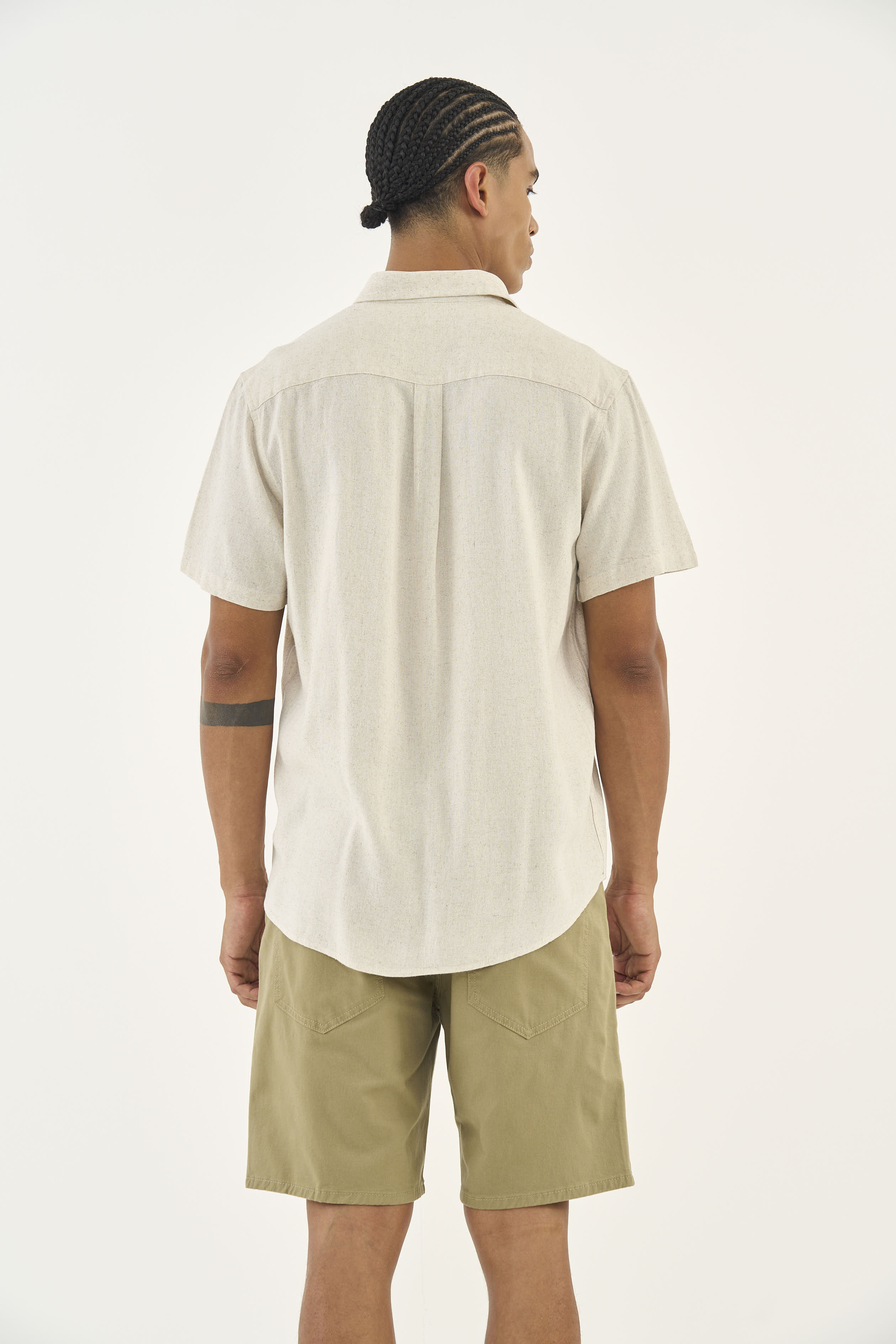 CAMISA LINHO RELAX GG BEGE TAUPE