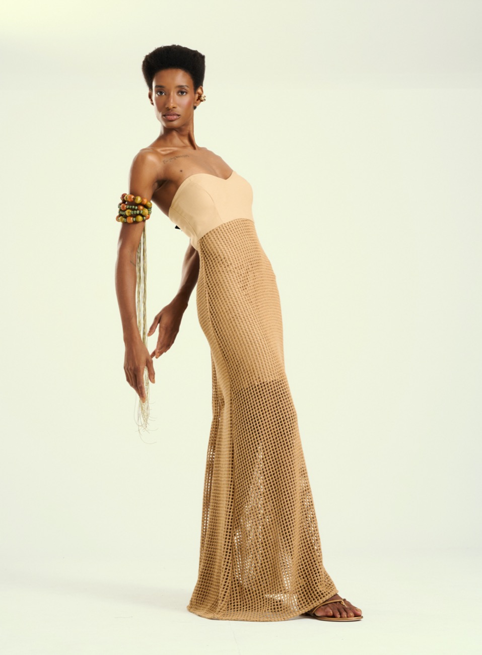 VESTIDO DETALHE LINHO G BEGE ANDIROBA