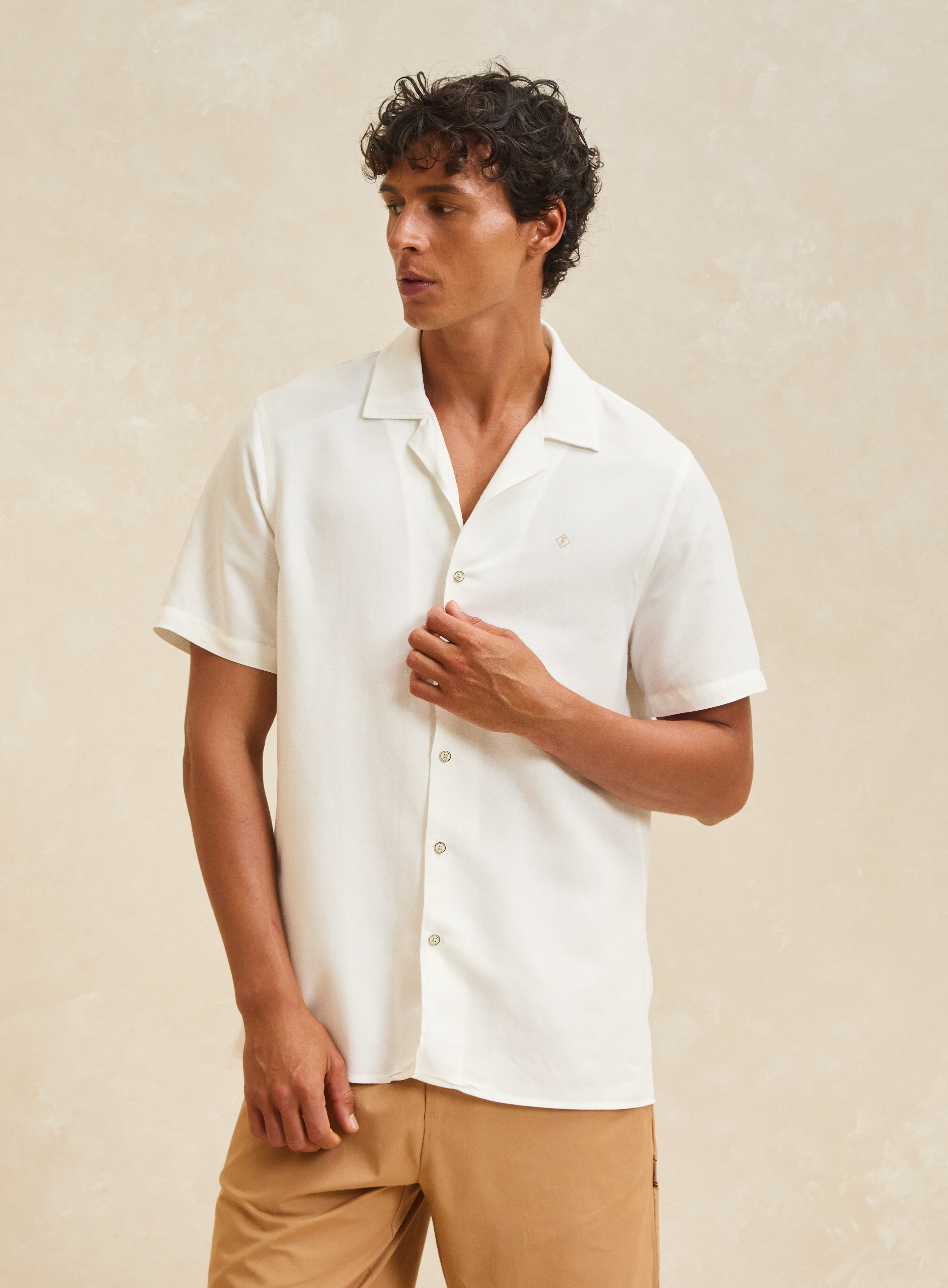 CAMISA LINHO VINTAGE GG OFF SHELL
