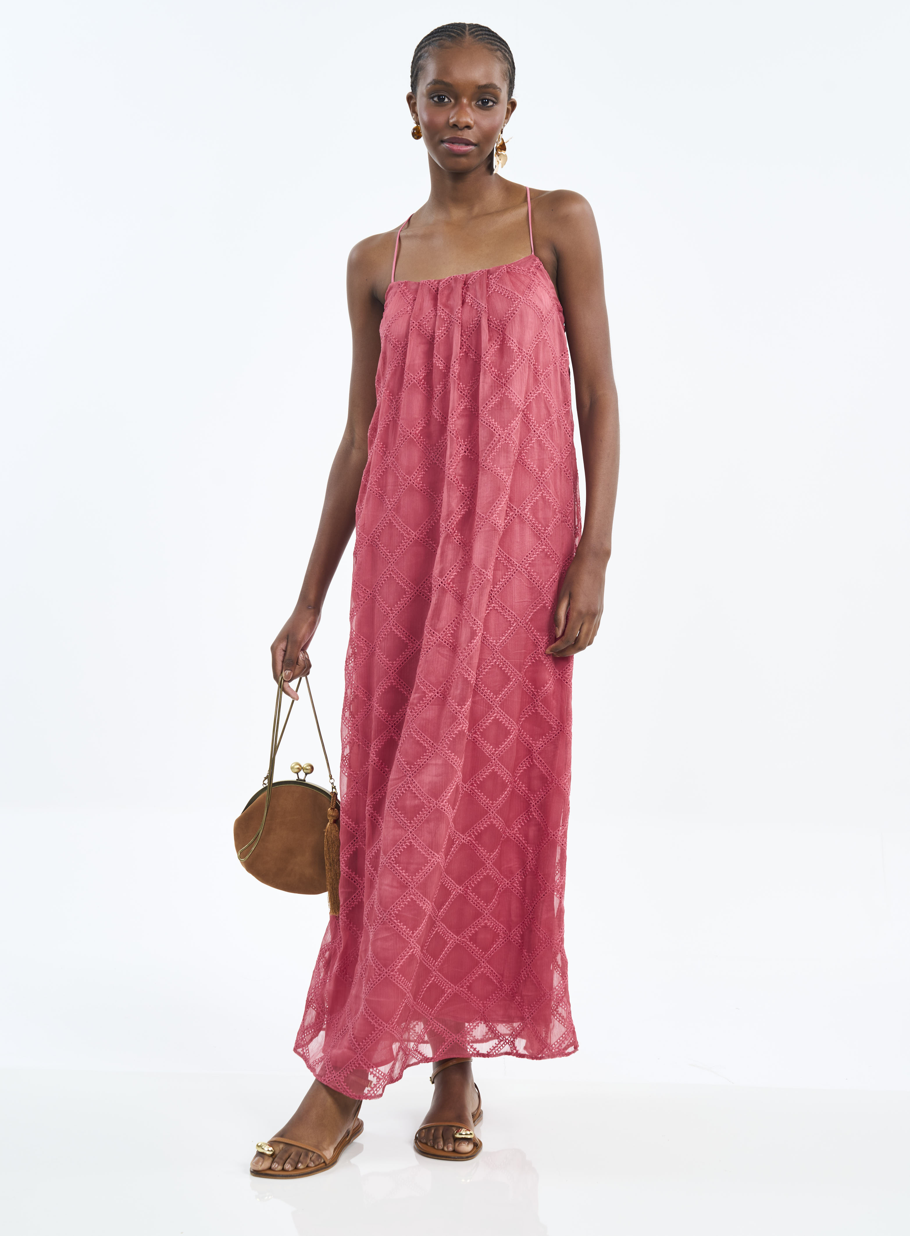 VESTIDO BORDADO P ROSA DANDY