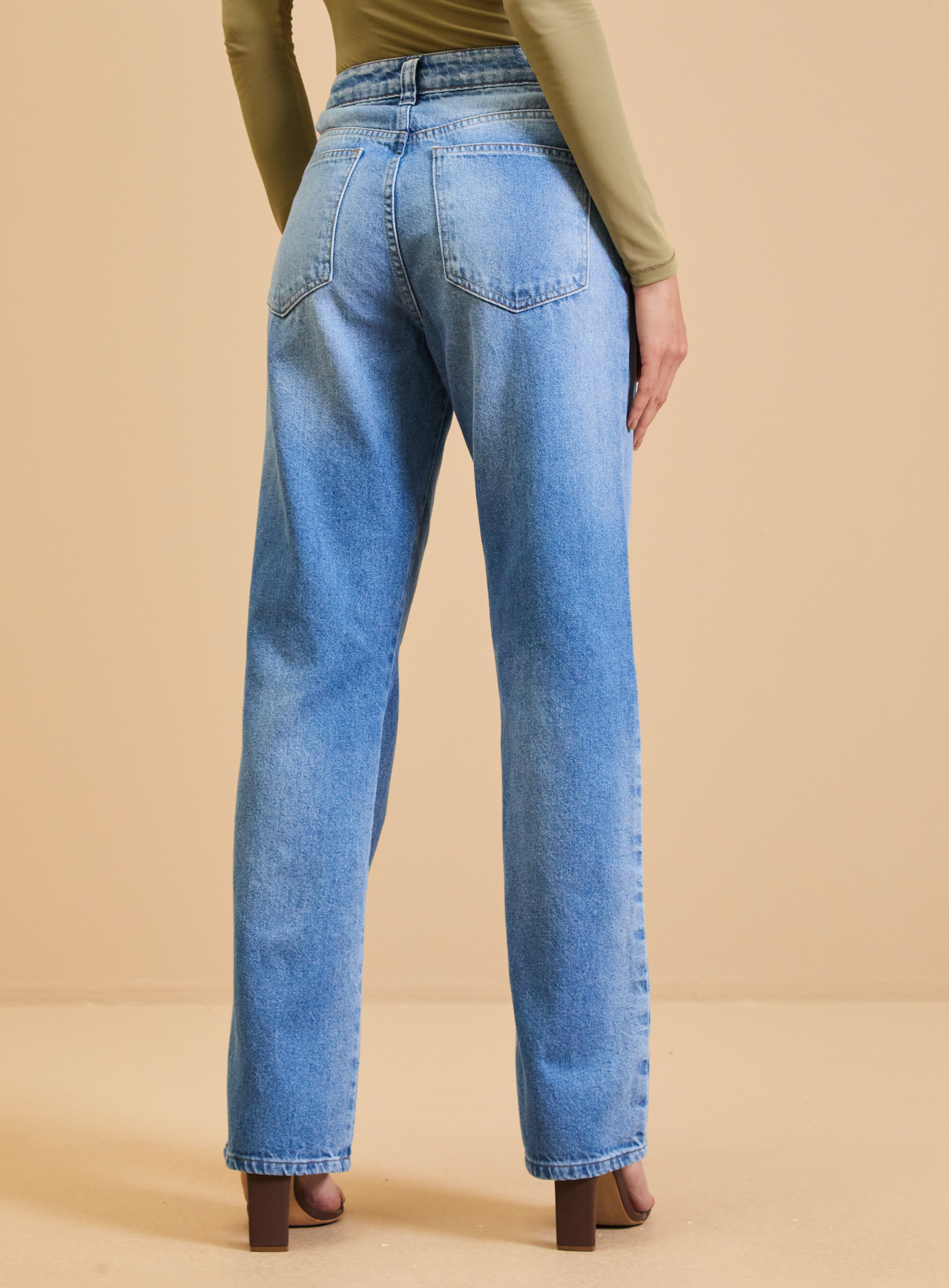 CALÇA JEANS RAQUEL WIDE LEG 38 INDIGO