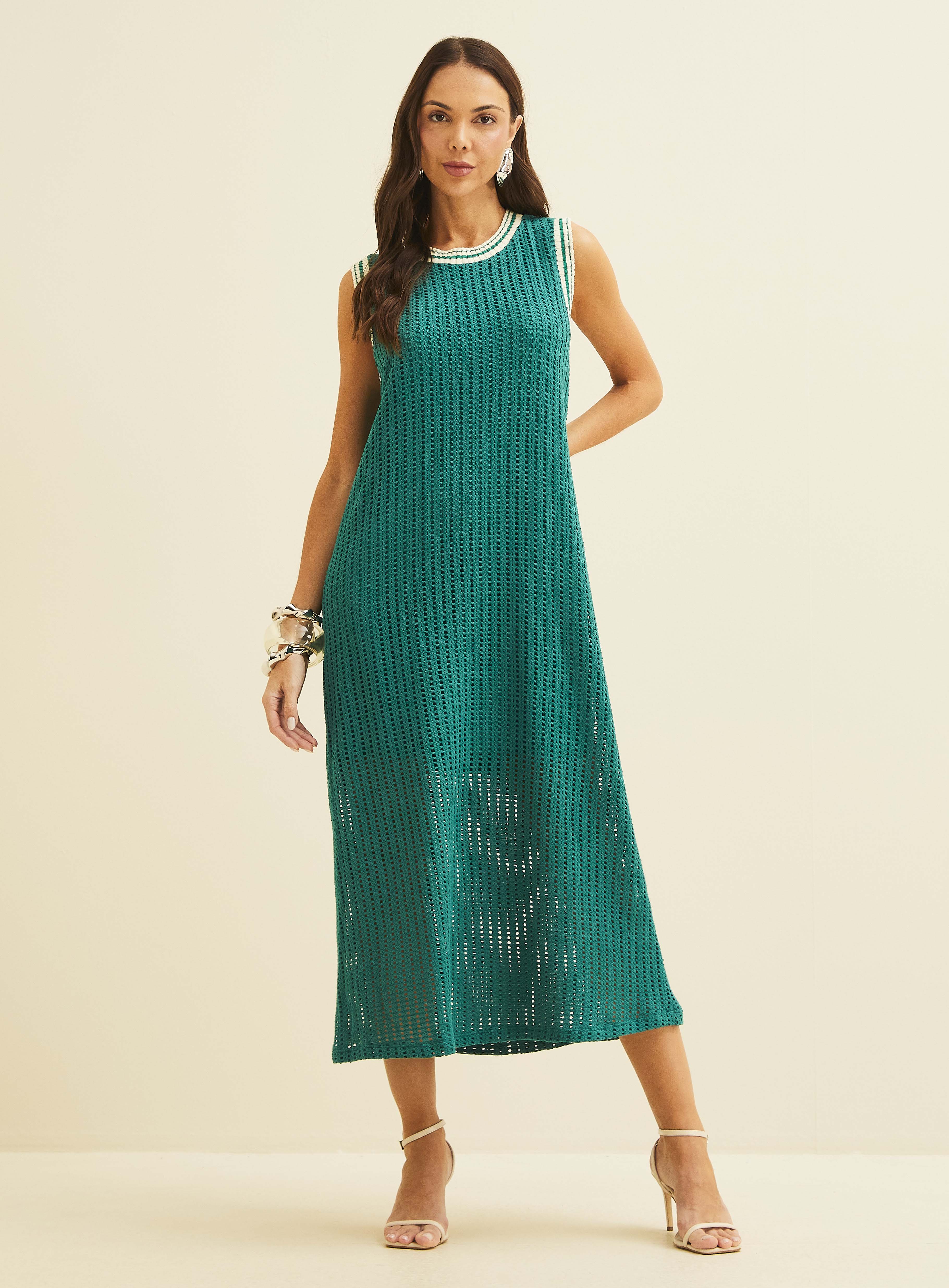 VESTIDO FORUM G VERDE PALMLEEF