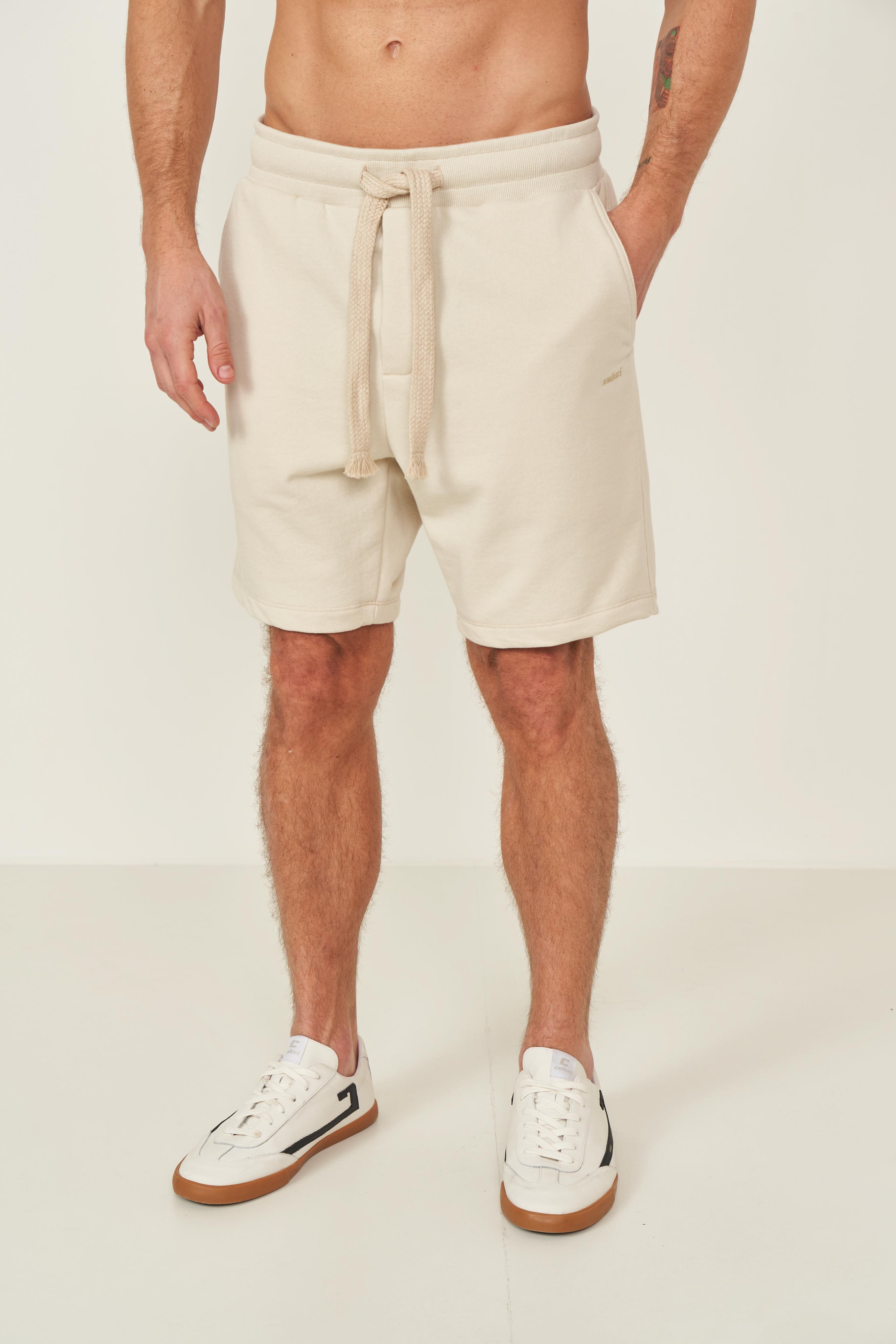 BERMUDA MOLETOM PP BEGE TAUPE