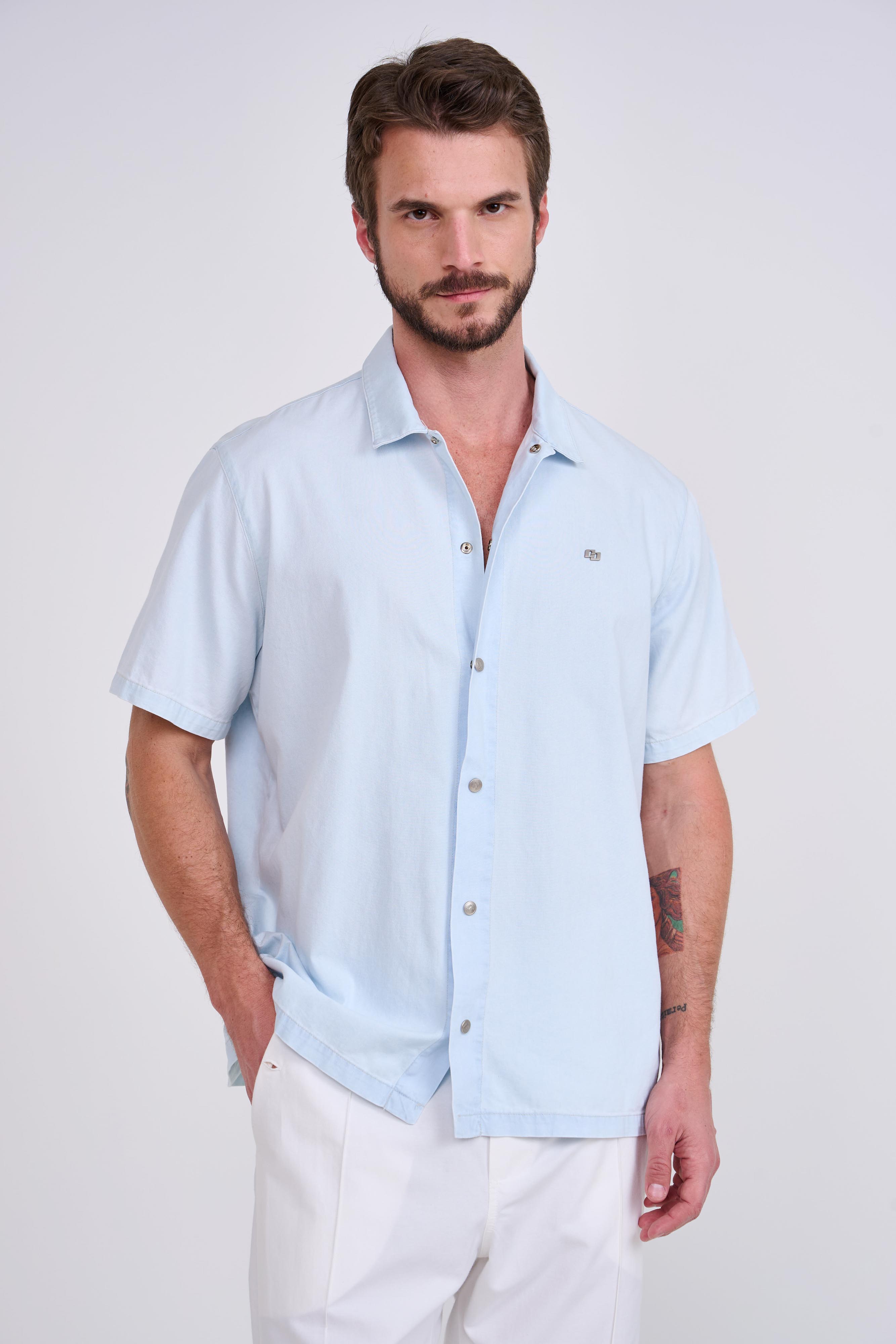 CAMISA JEANS BOX M INDIGO