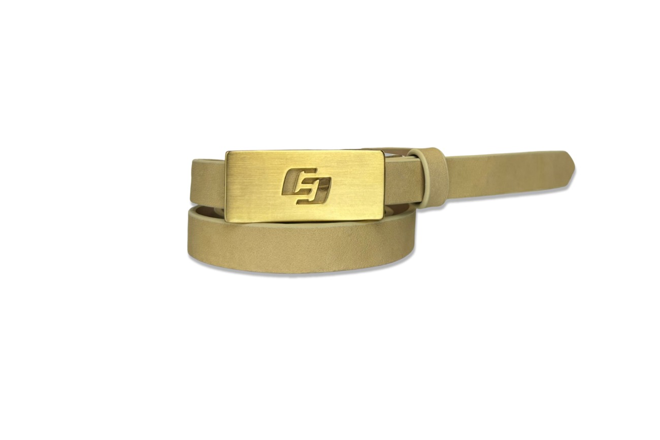 CINTO COLCCI ESTREITO PLACA VAZADA CC 75 MARROM TI